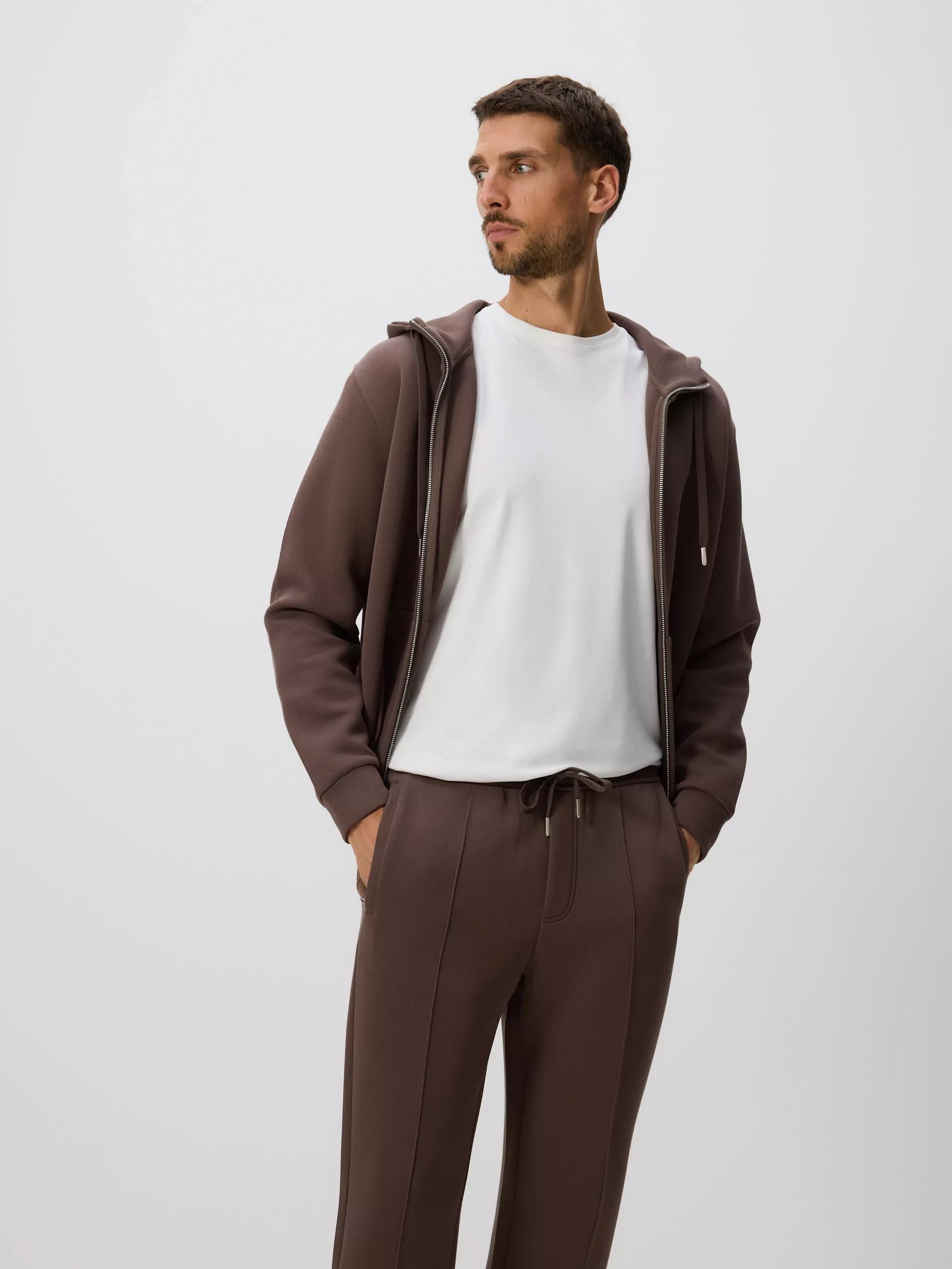Beige Slim Sweatpants, , large image number 3