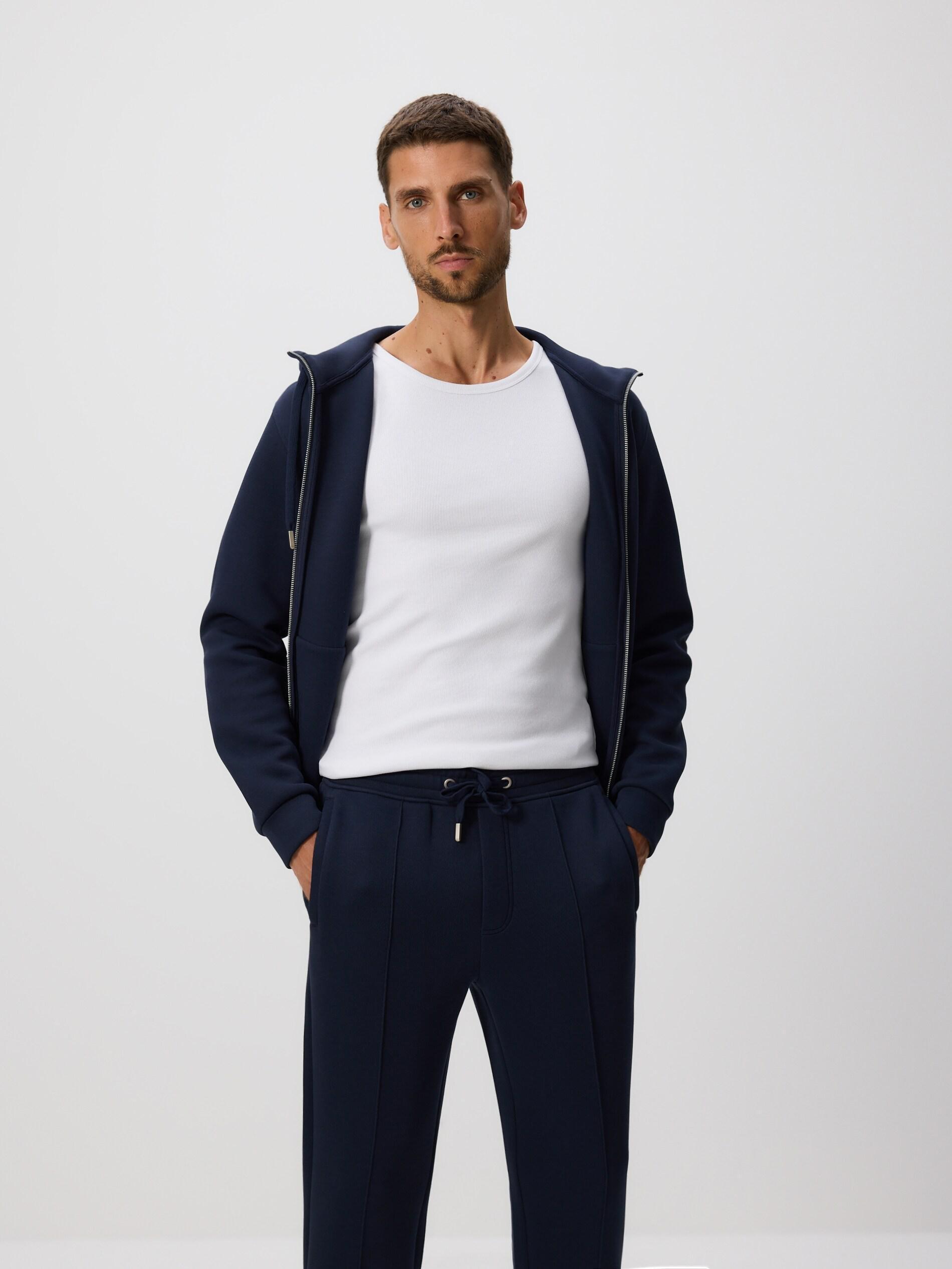 NAVY Slim sweatpants, Navy, medium
