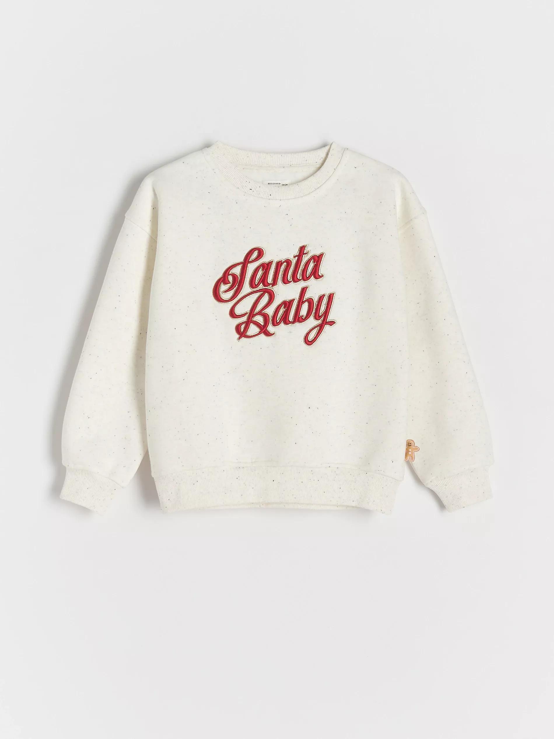 Cream Printed Sweatshirt , Kids Girls, , large image number 1