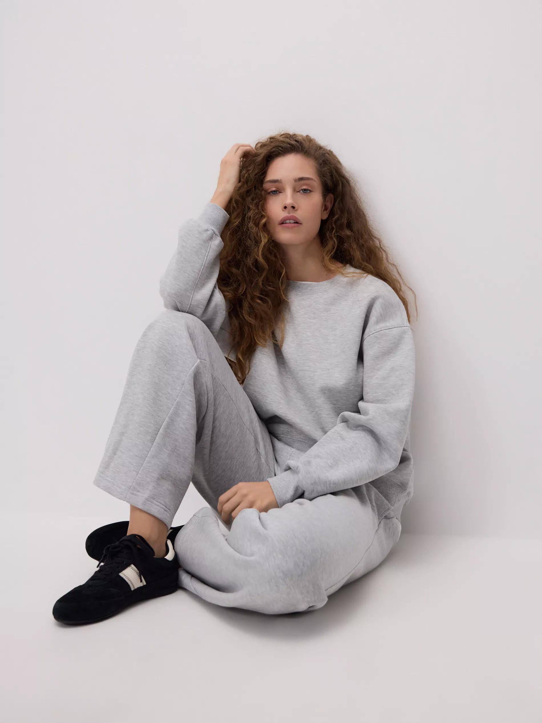 Grey Joggers With Cuffs, Light grey, medium