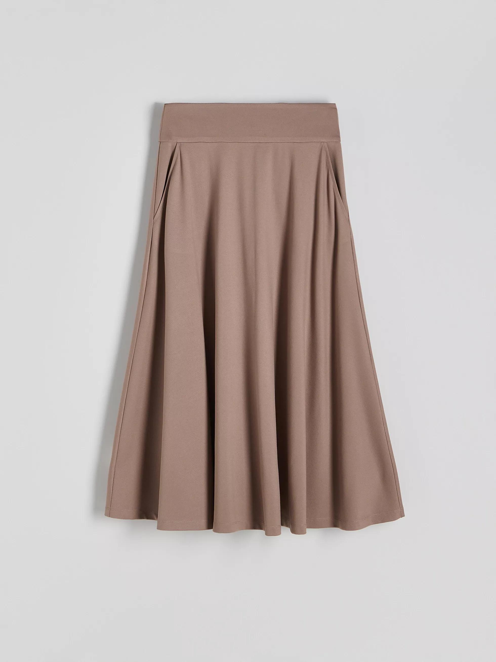 Beige Flared Skirt, , large image number 7