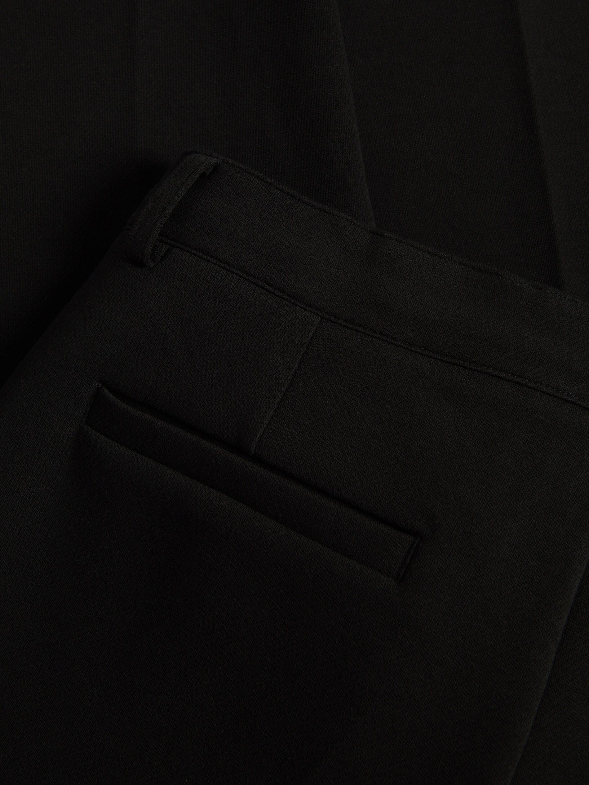 Black Pressed Crease Chino Slim Trousers, Black, large image number 5