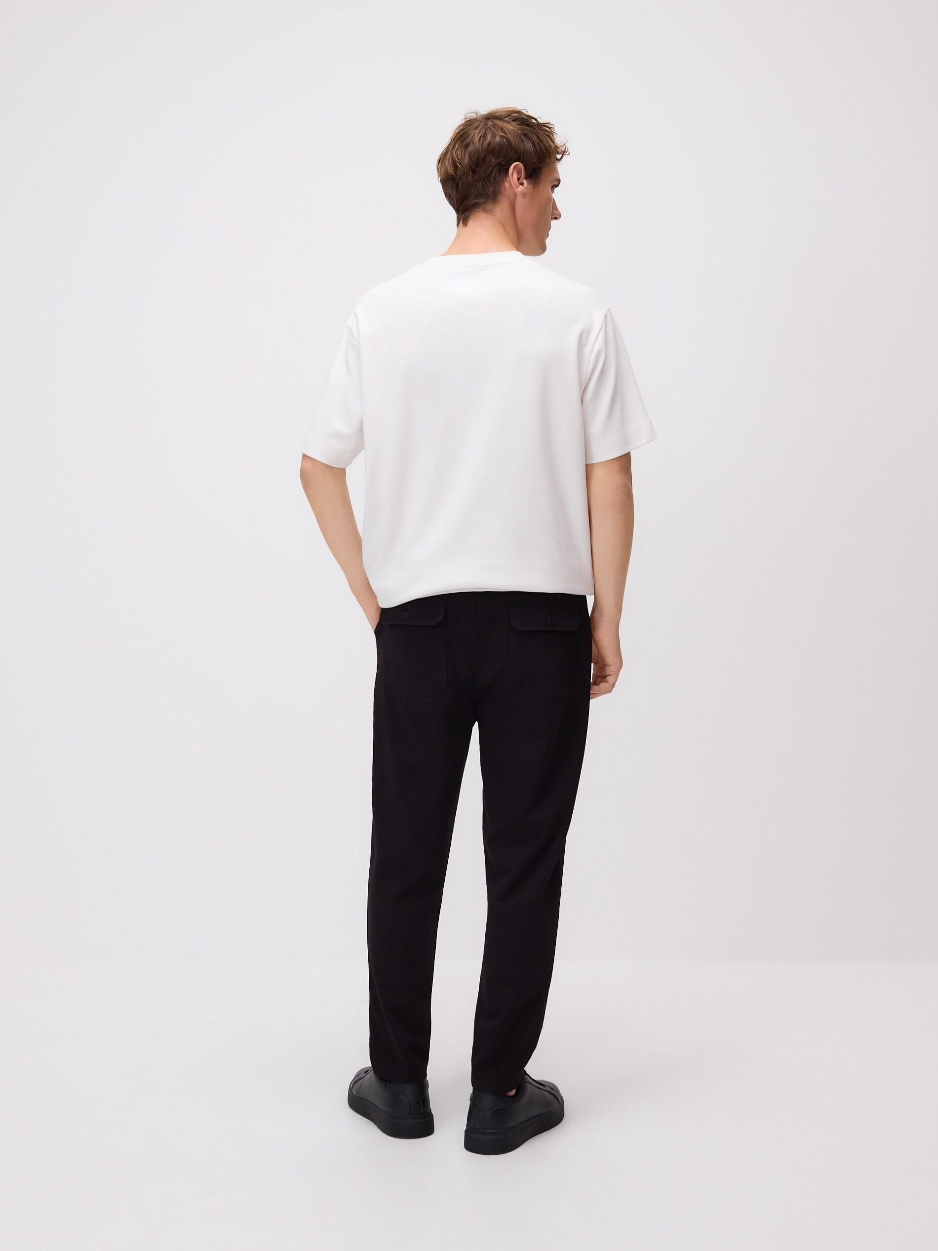 Black Regular Fit Chino Trousers, Black, large image number 3