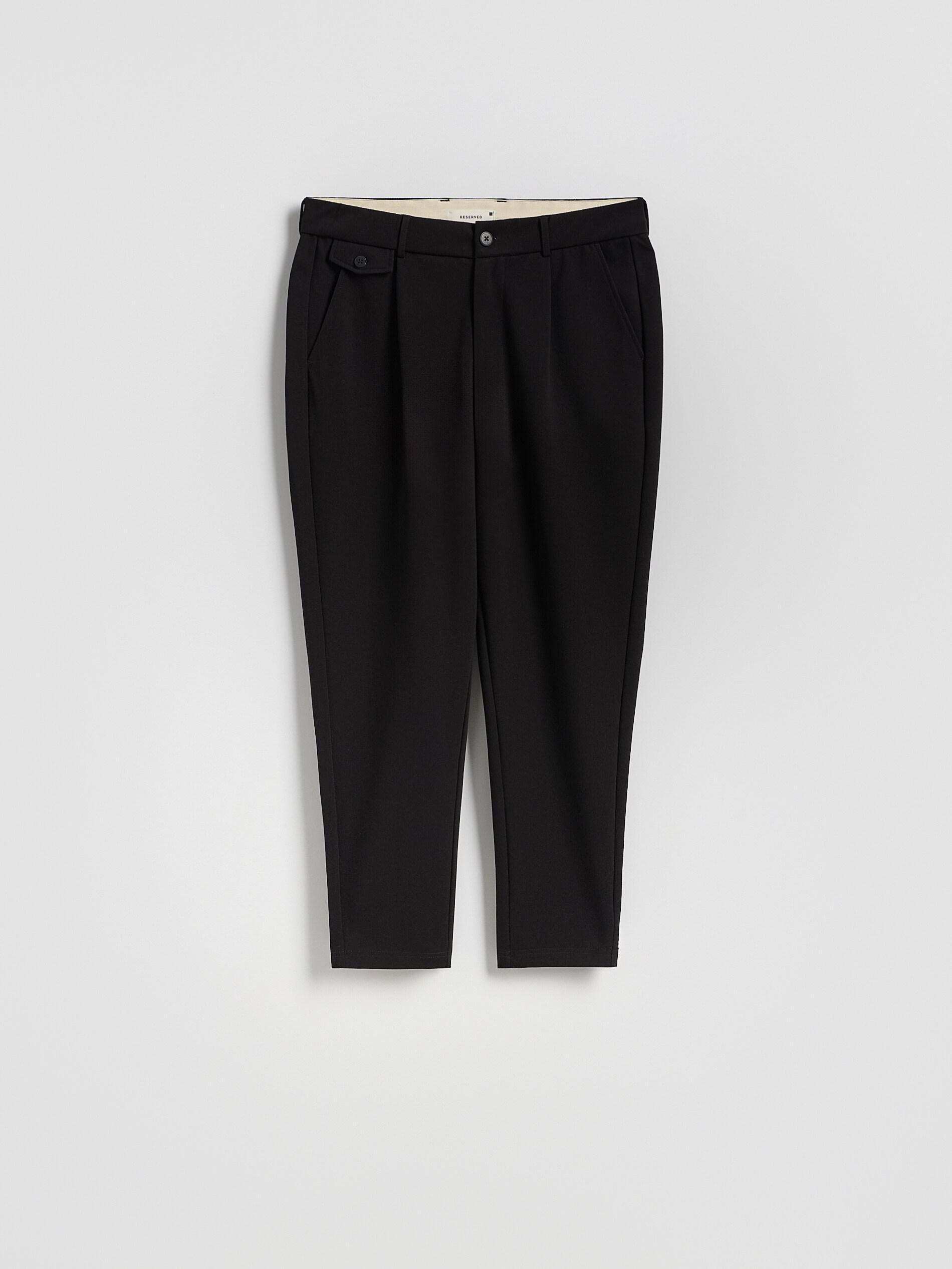 Black Regular Fit Chino Trousers, Black, large image number 4