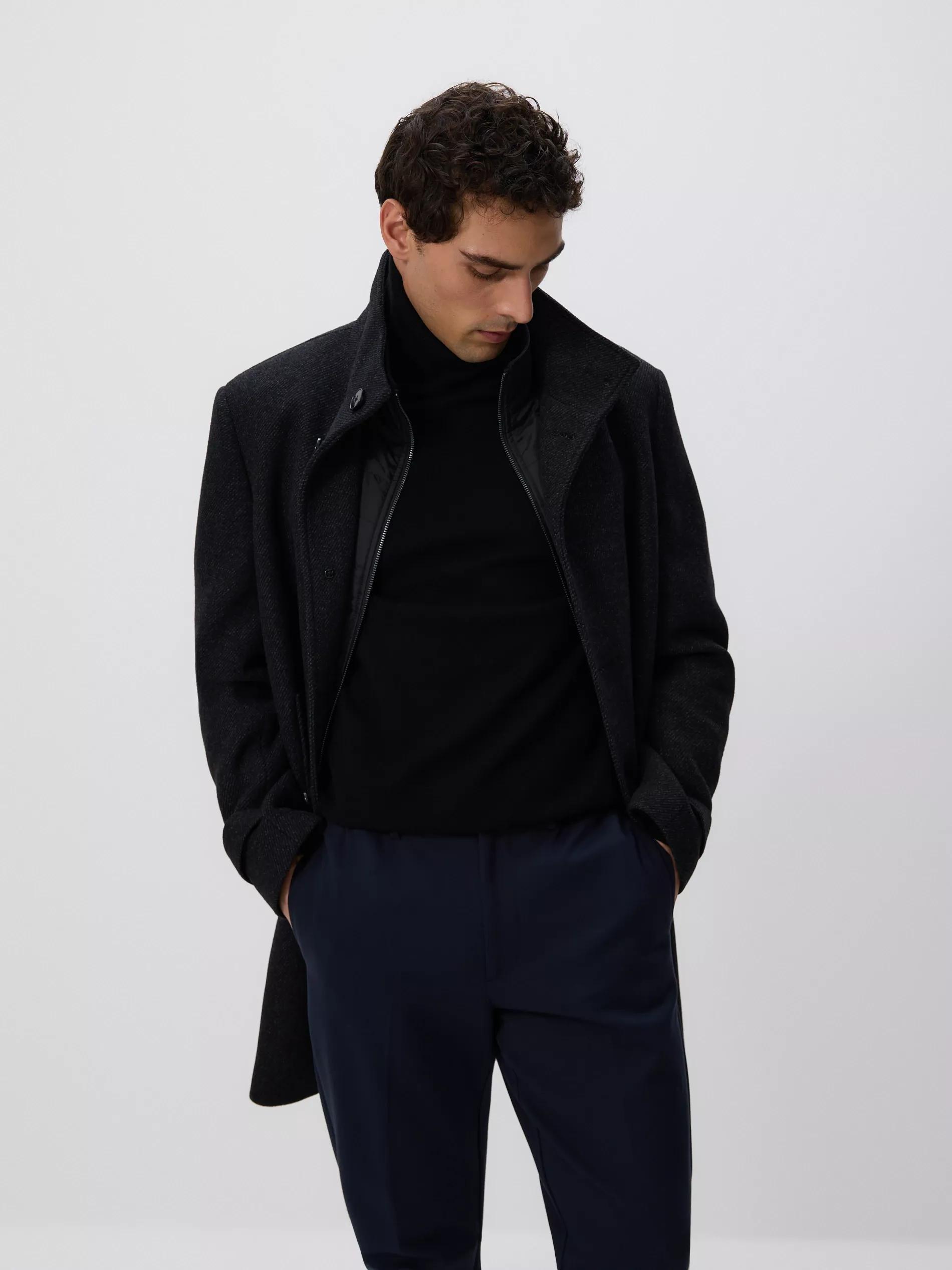 Navy Pressed Crease Chino Slim Trousers, Navy, large image number 2