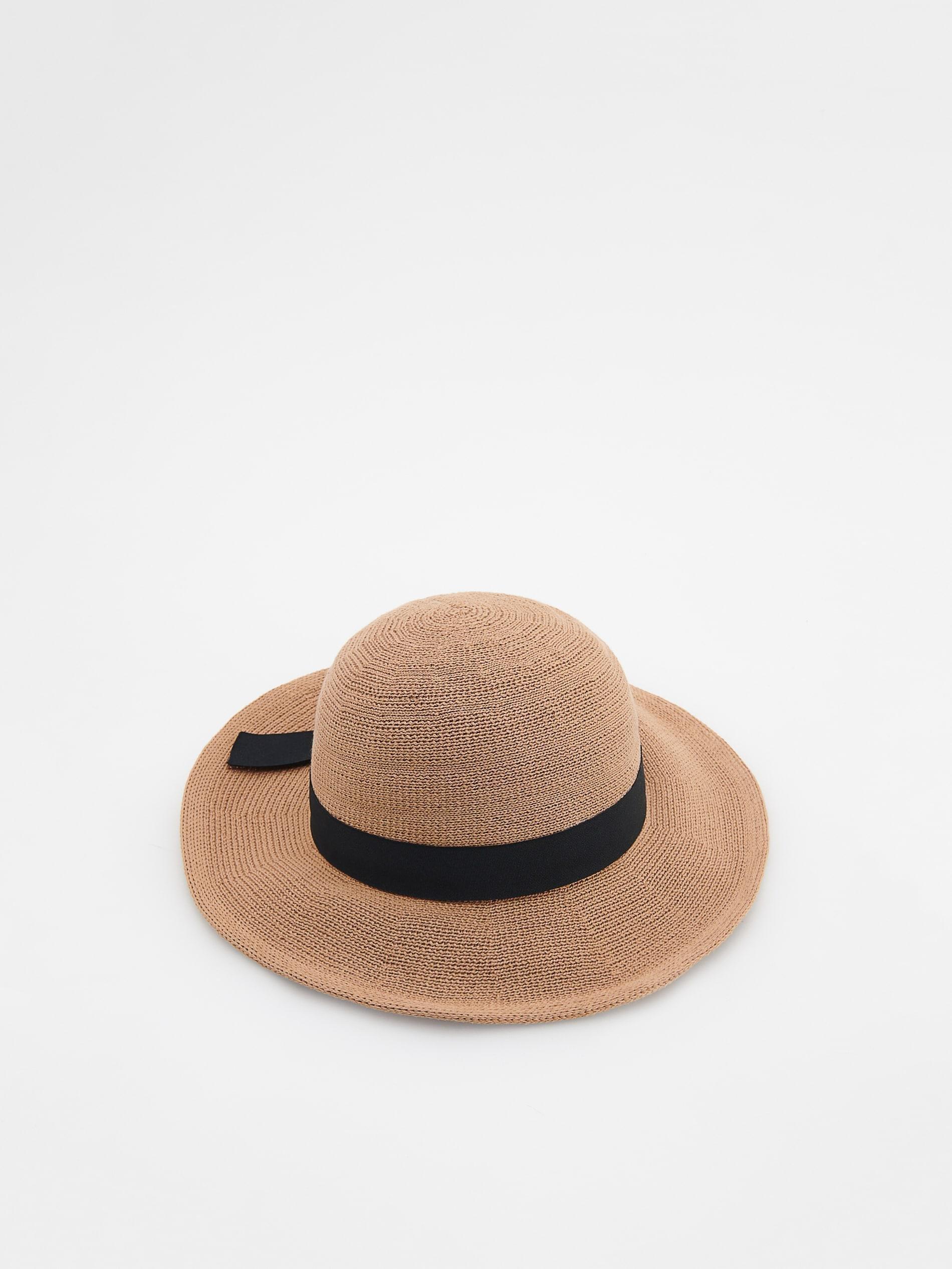 Beige Woven Hat, , large image number 1