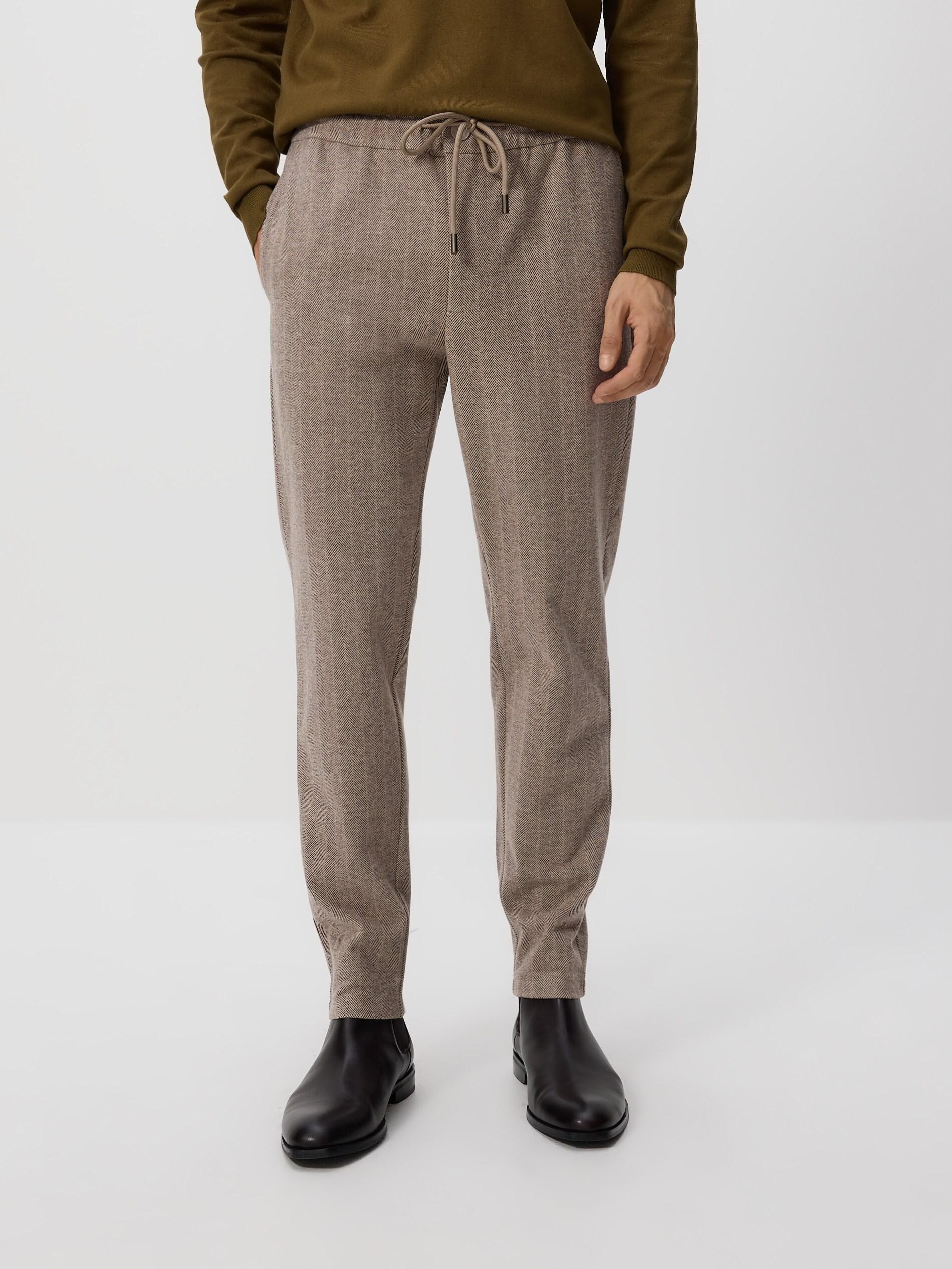 Beige Men`S Trousers, Beige, large image number 0