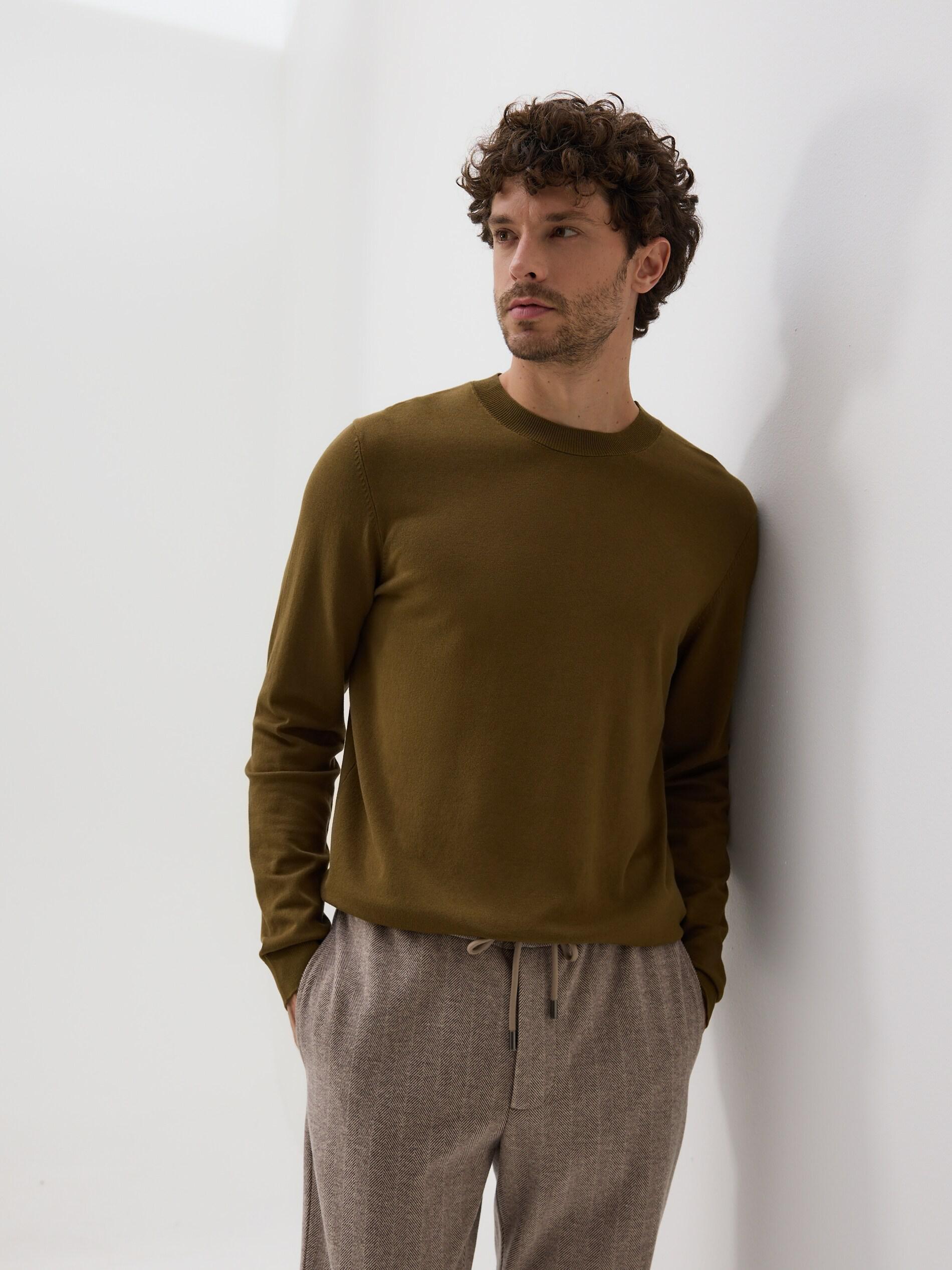 Beige Men`S Trousers, Beige, large image number 3