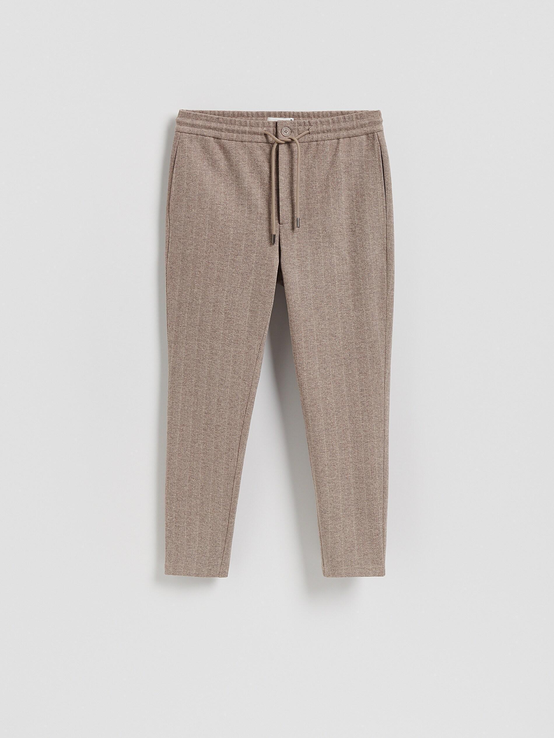 Beige Men`S Trousers, Beige, large image number 4