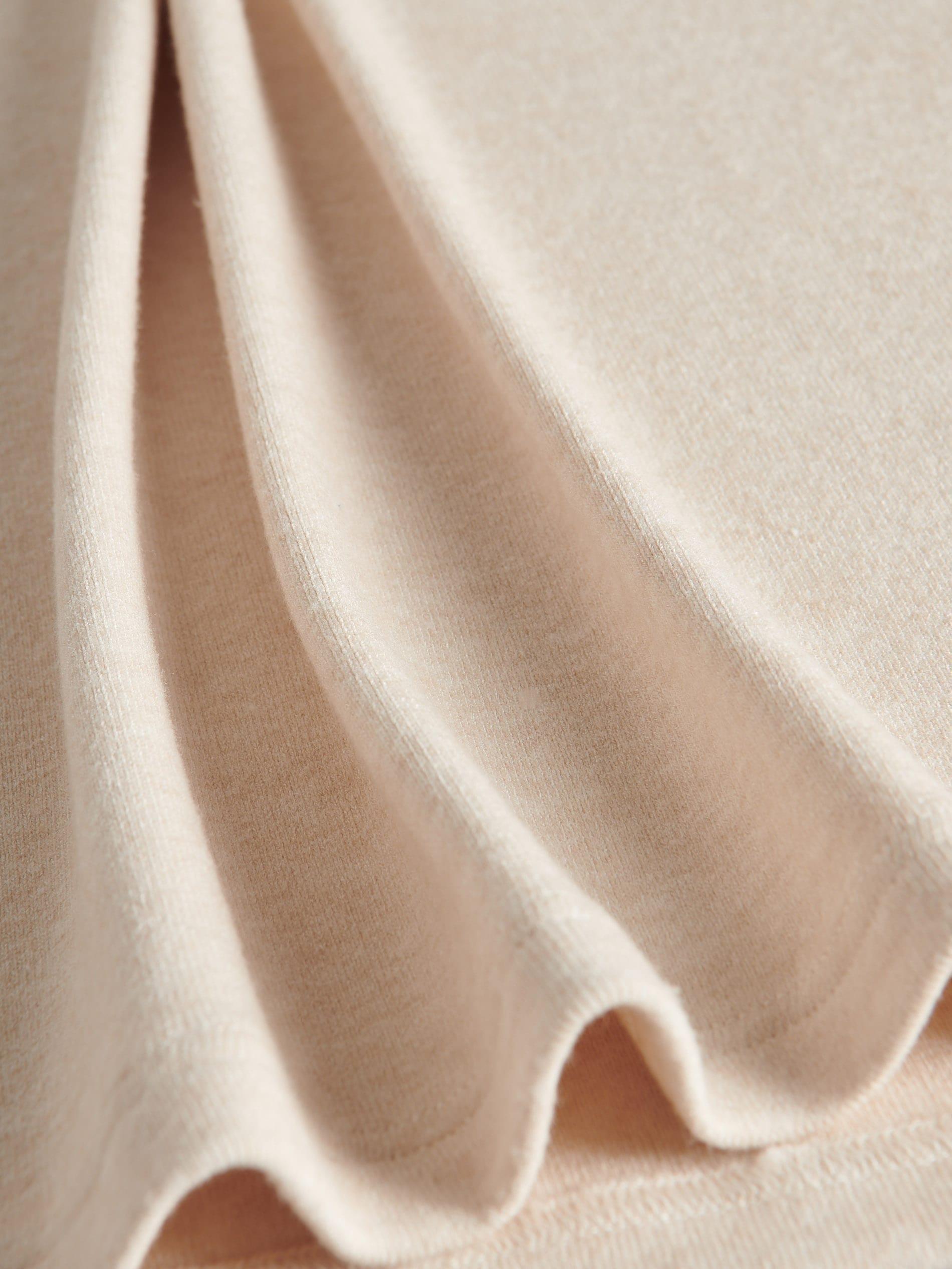 Beige Midi Skirt Made Of Viscose Blend, , large image number 3