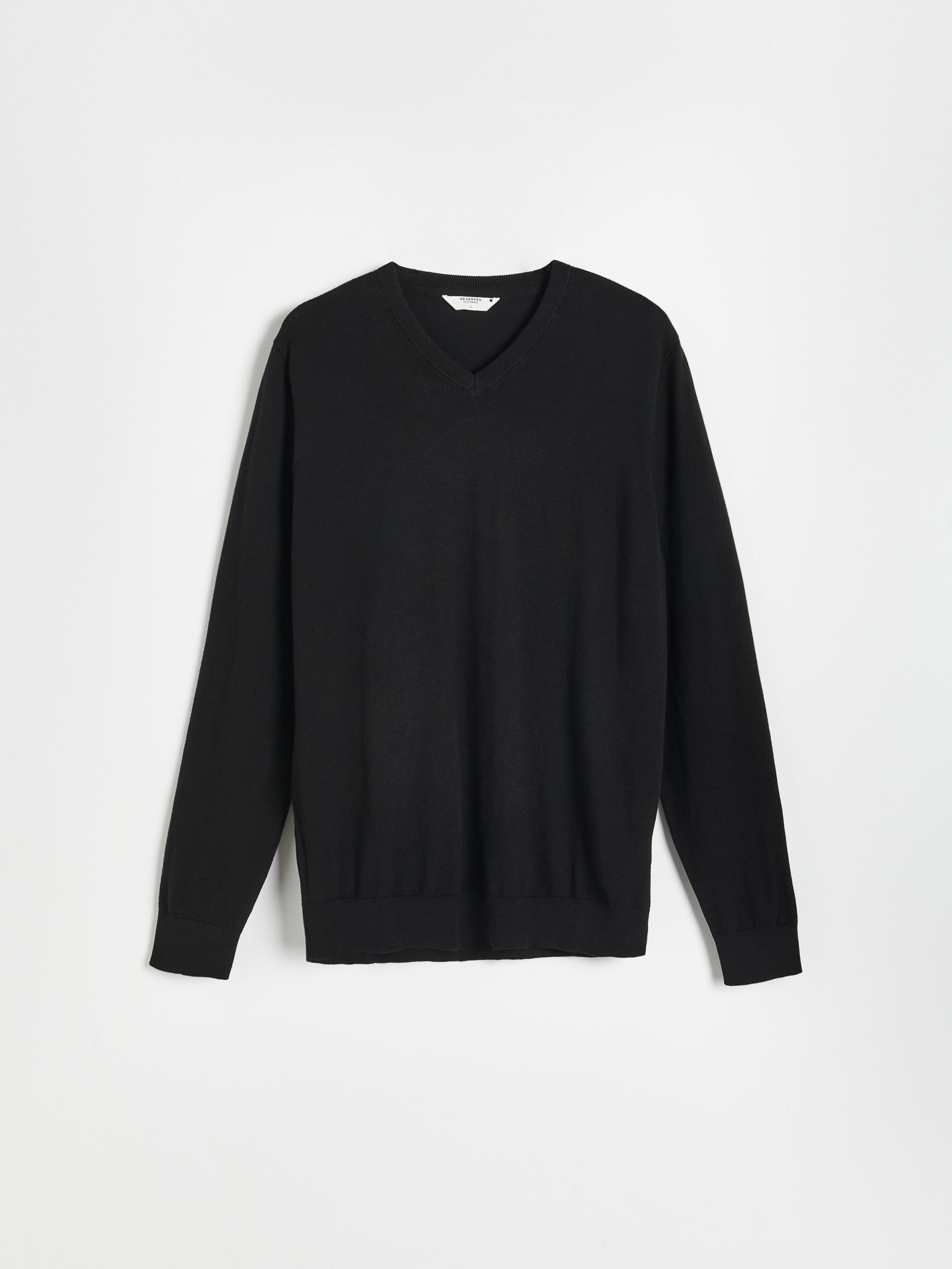 Black Organic Cotton Sweater, , large image number 4