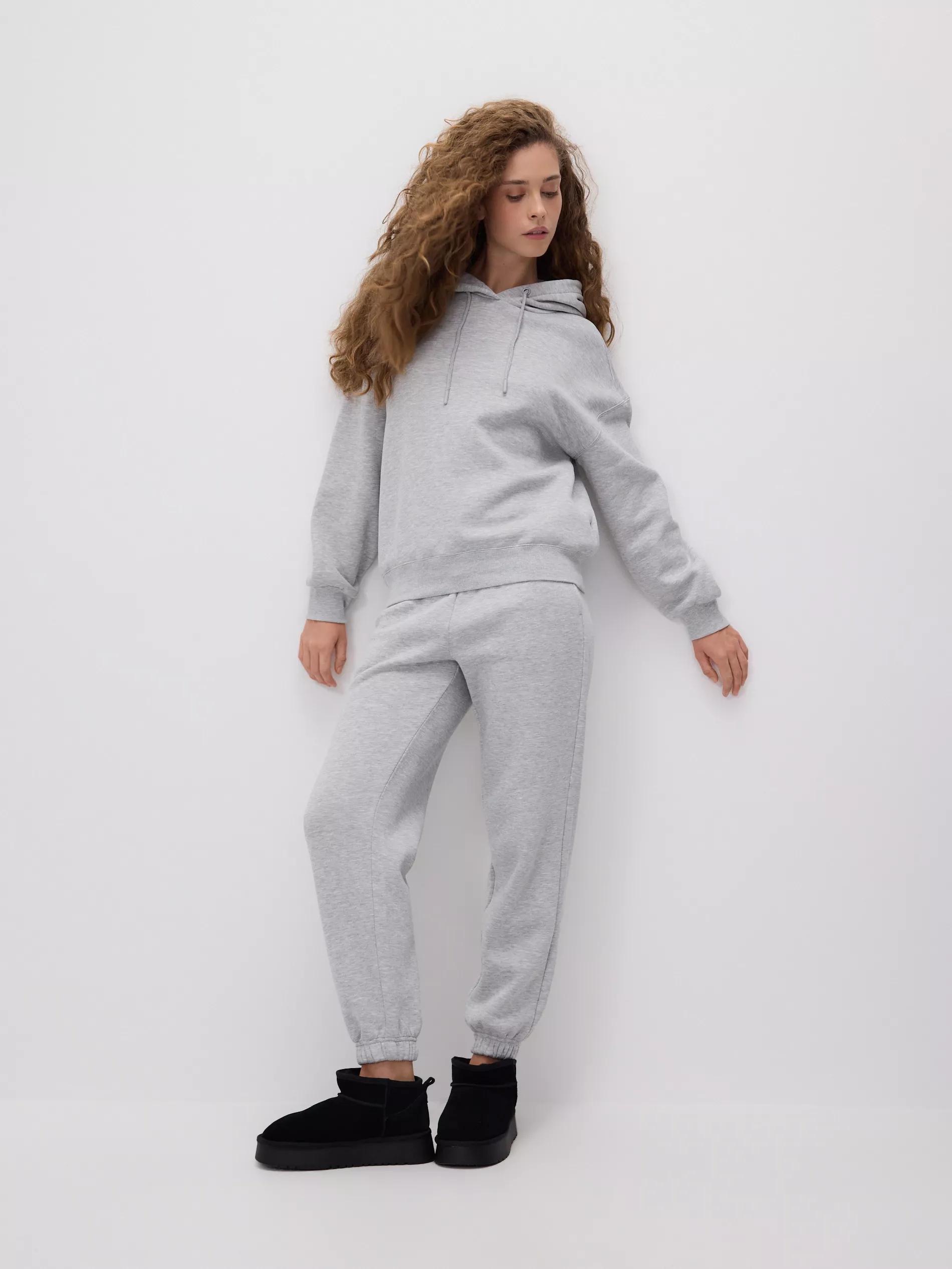 Grey Sweatpants With Cuffs, Light grey, medium