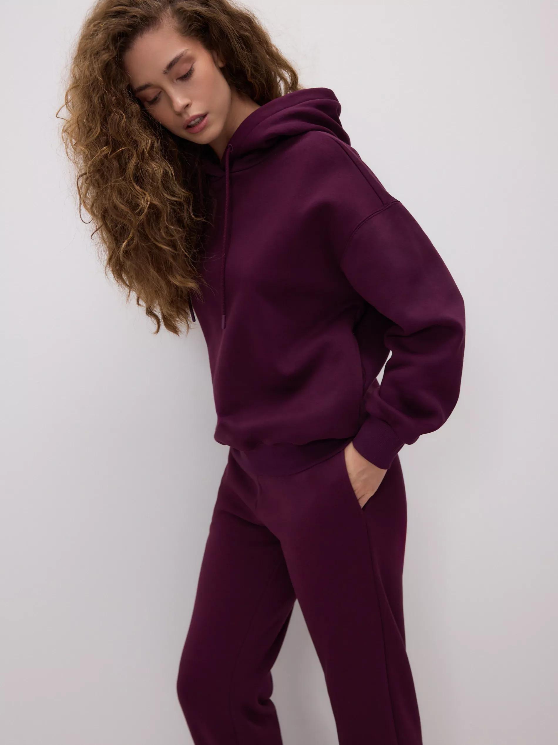 Purple Sweatpants With Cuffs, Purple, medium