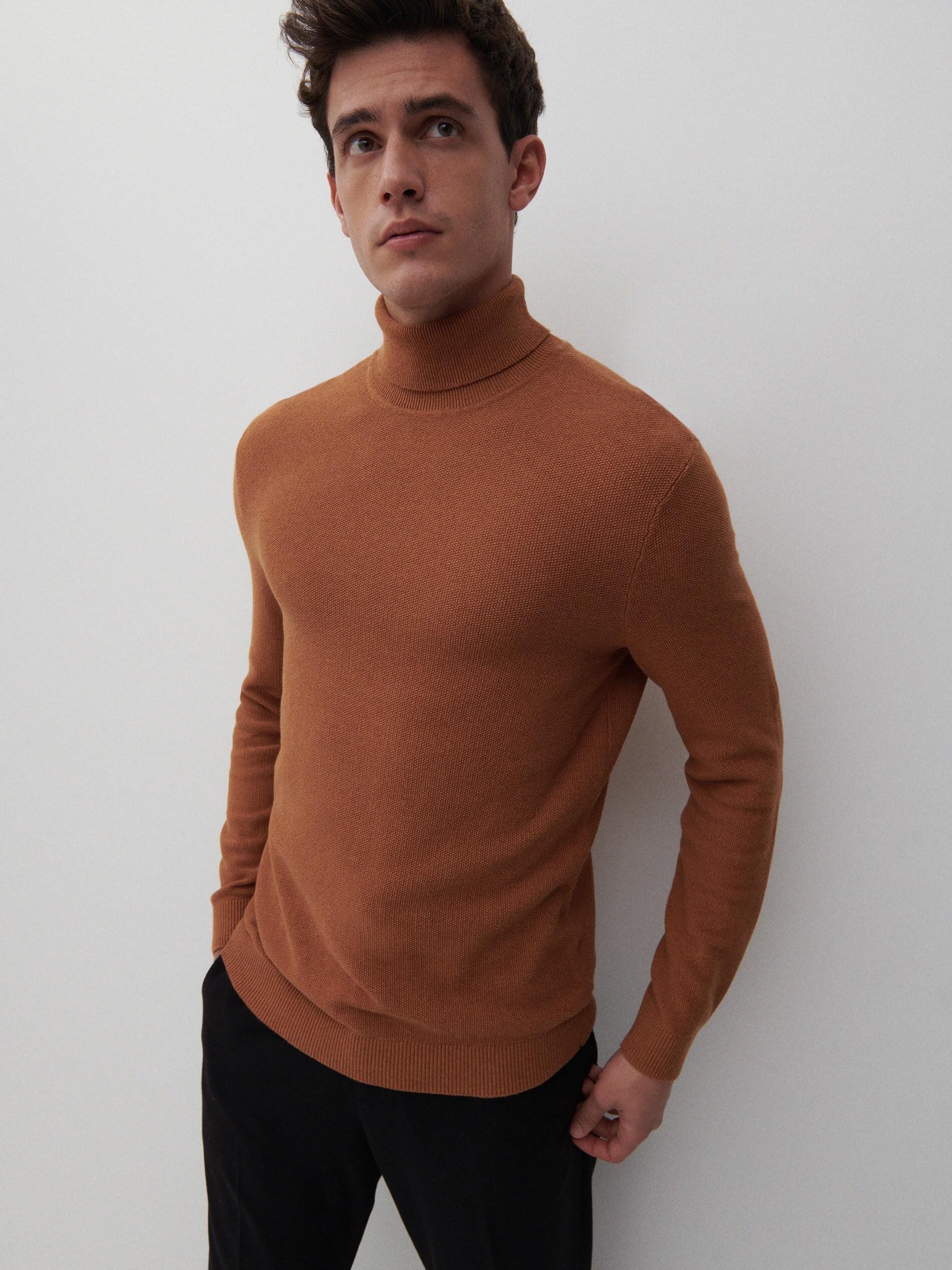 Golden Brown Classic Golf Sweater, Men, , large image number 0