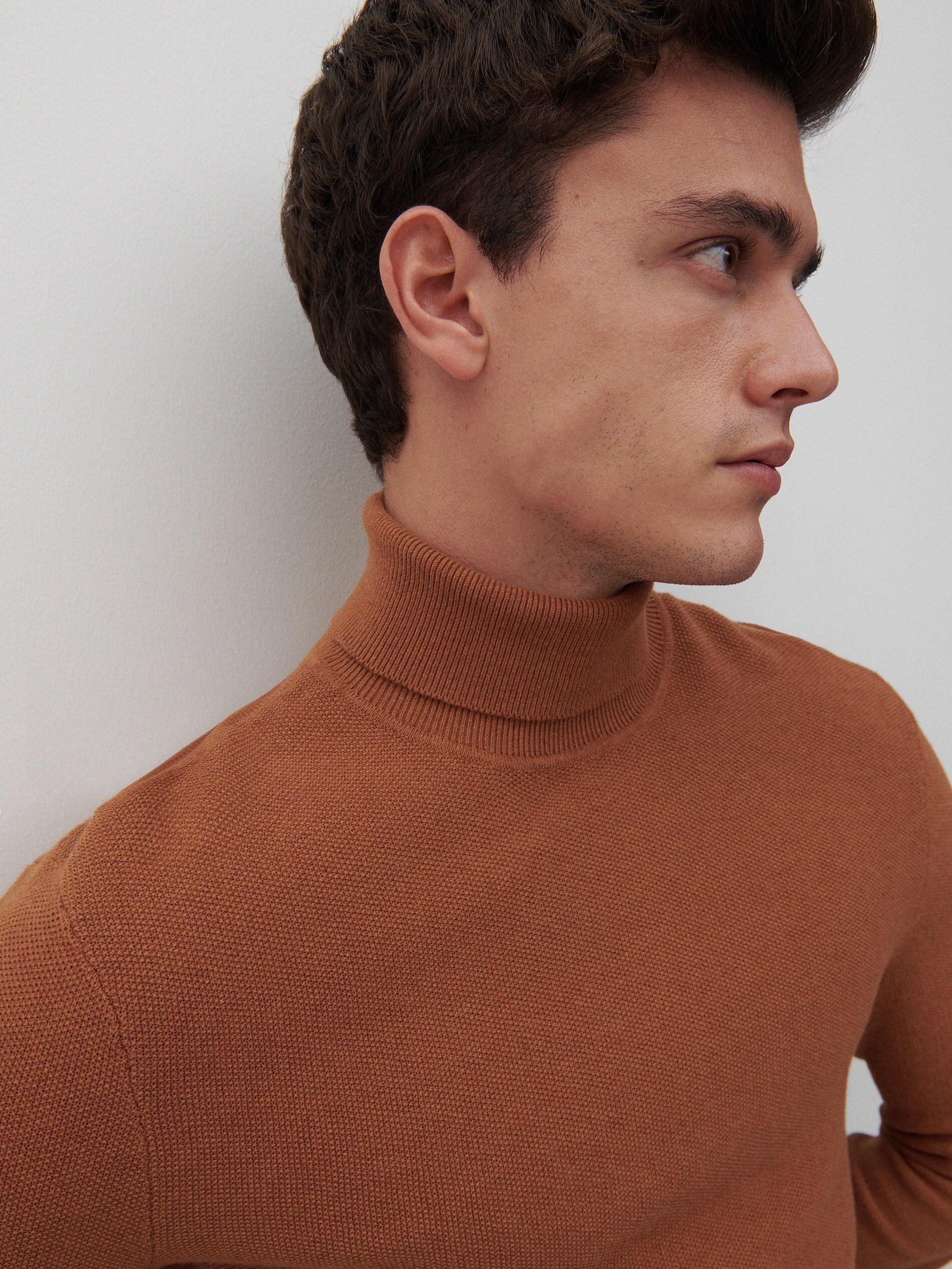 Golden Brown Classic Golf Sweater, Men, , large image number 1