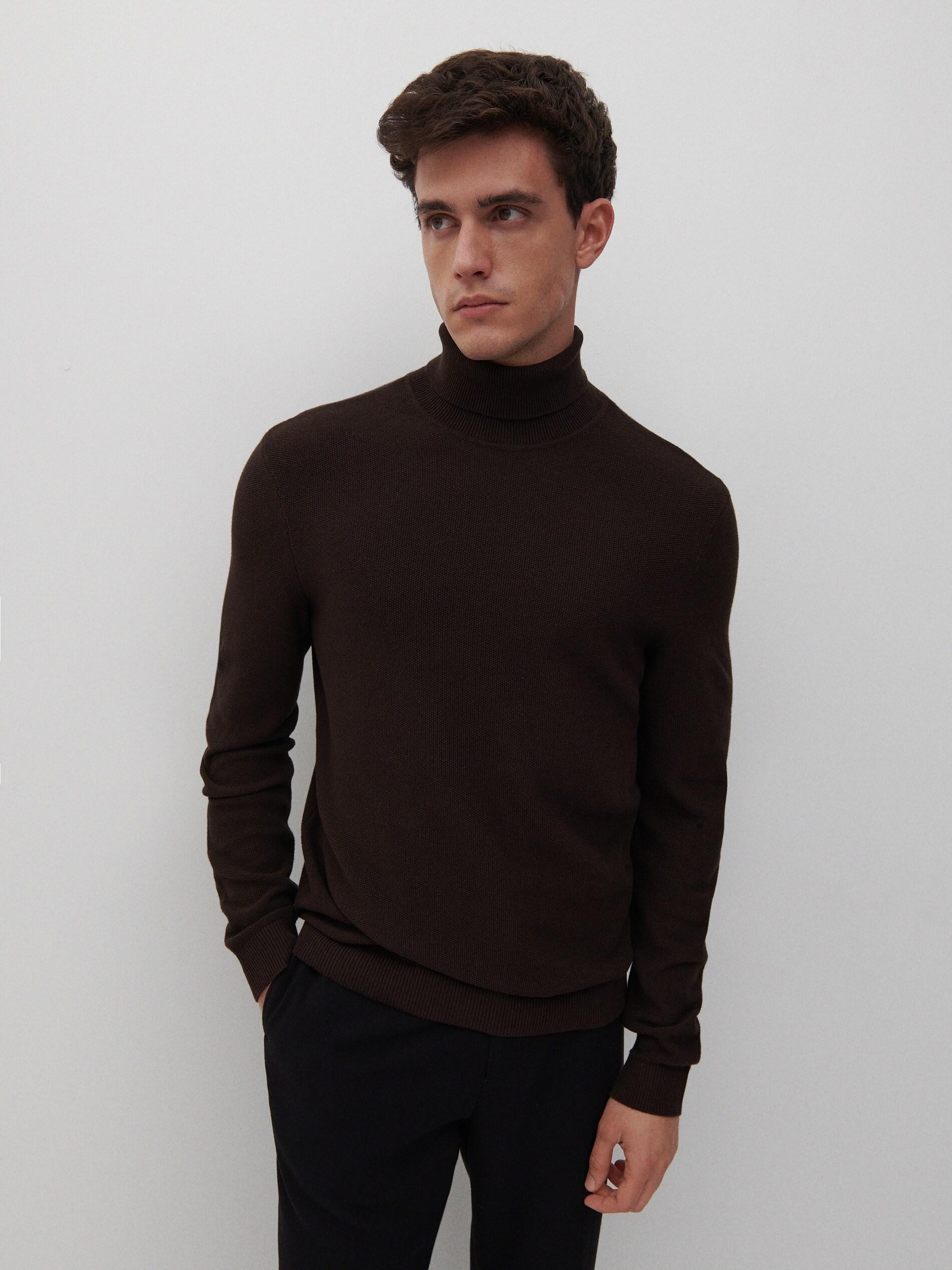 Brown Classic Golf Sweater, Men, , large image number 1
