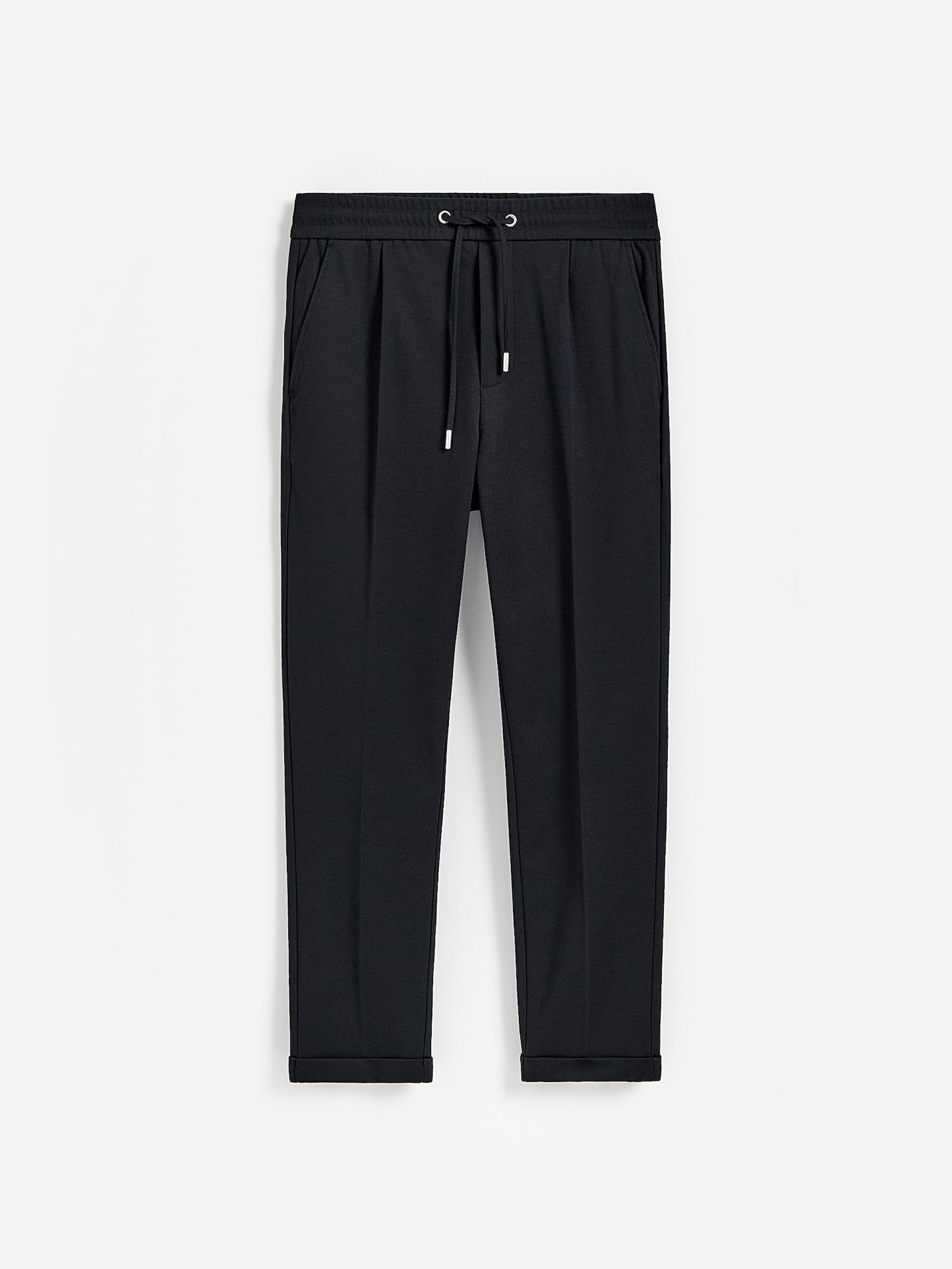 Black Regular Trousers With Bamboo Fibre, Black, large image number 3
