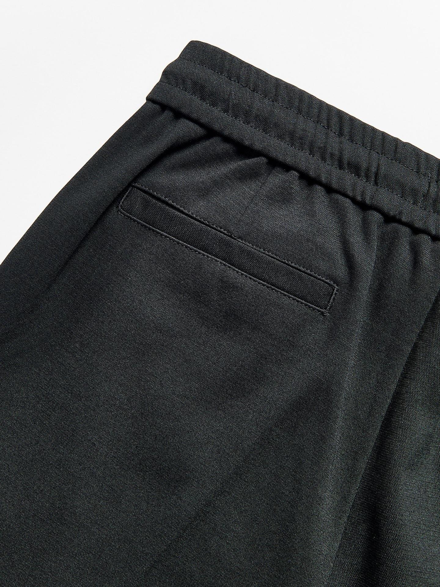 Black Regular Trousers With Bamboo Fibre, Black, large image number 4
