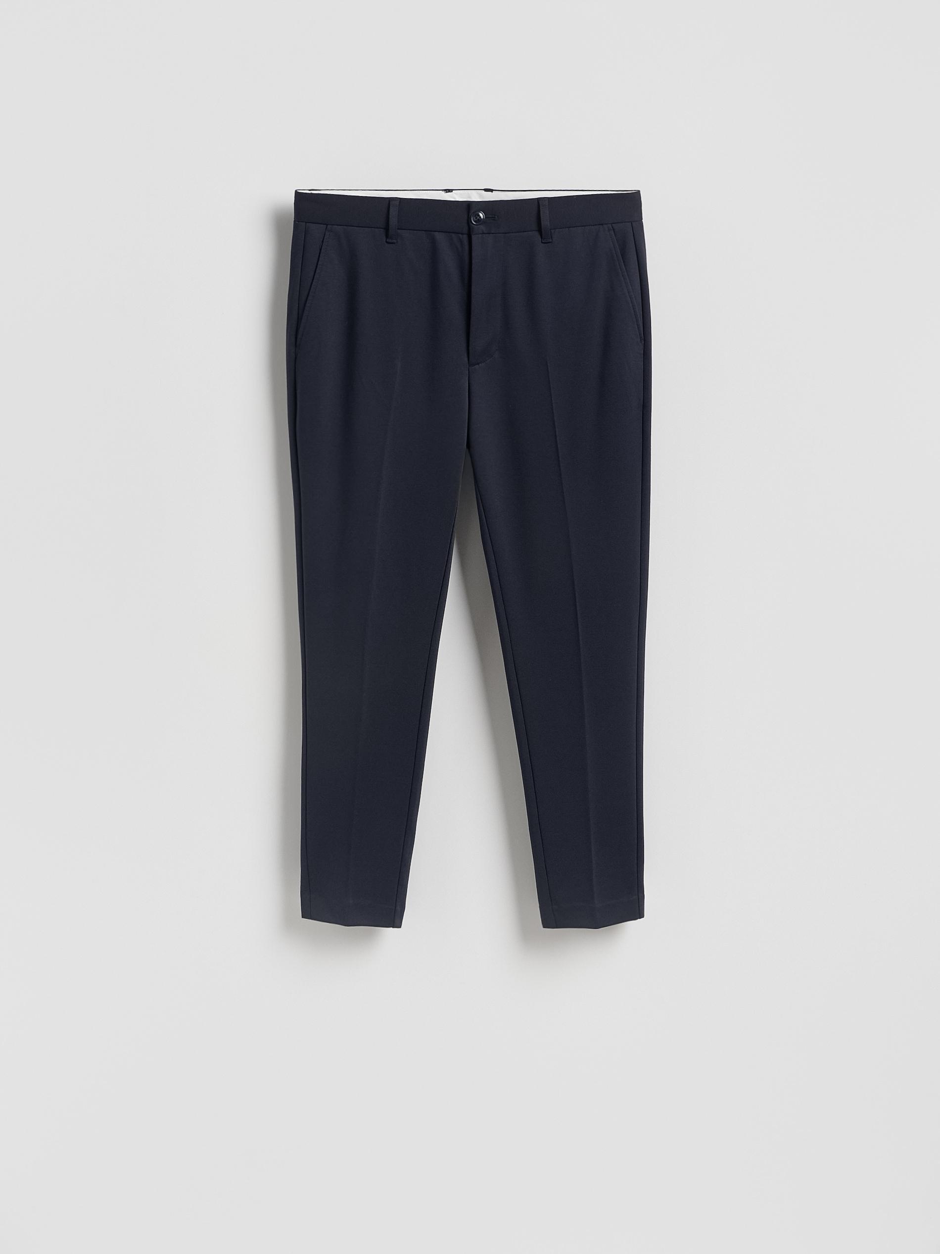 Navy Chino Slim Fit Trousers, Navy, large image number 1