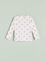 Reserved - White Cotton Blouse With A Print, Kids Girl