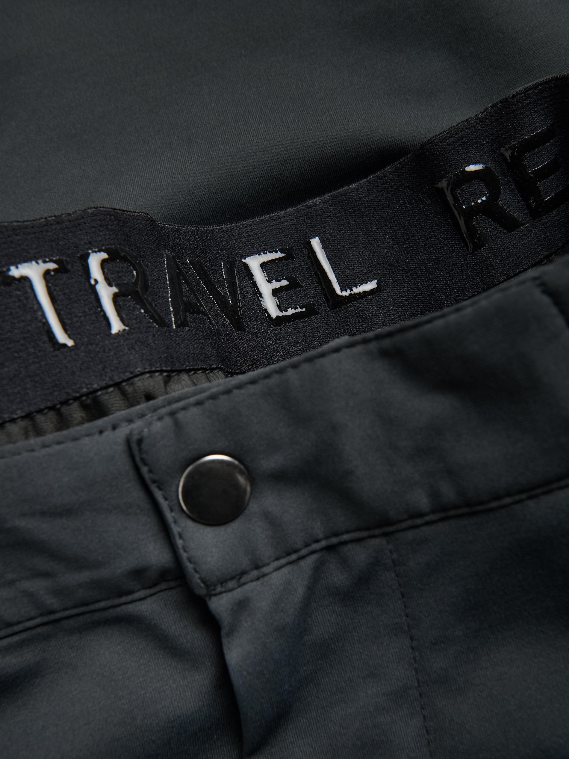 Black Chino Slim Fit Trousers, Black, large image number 1