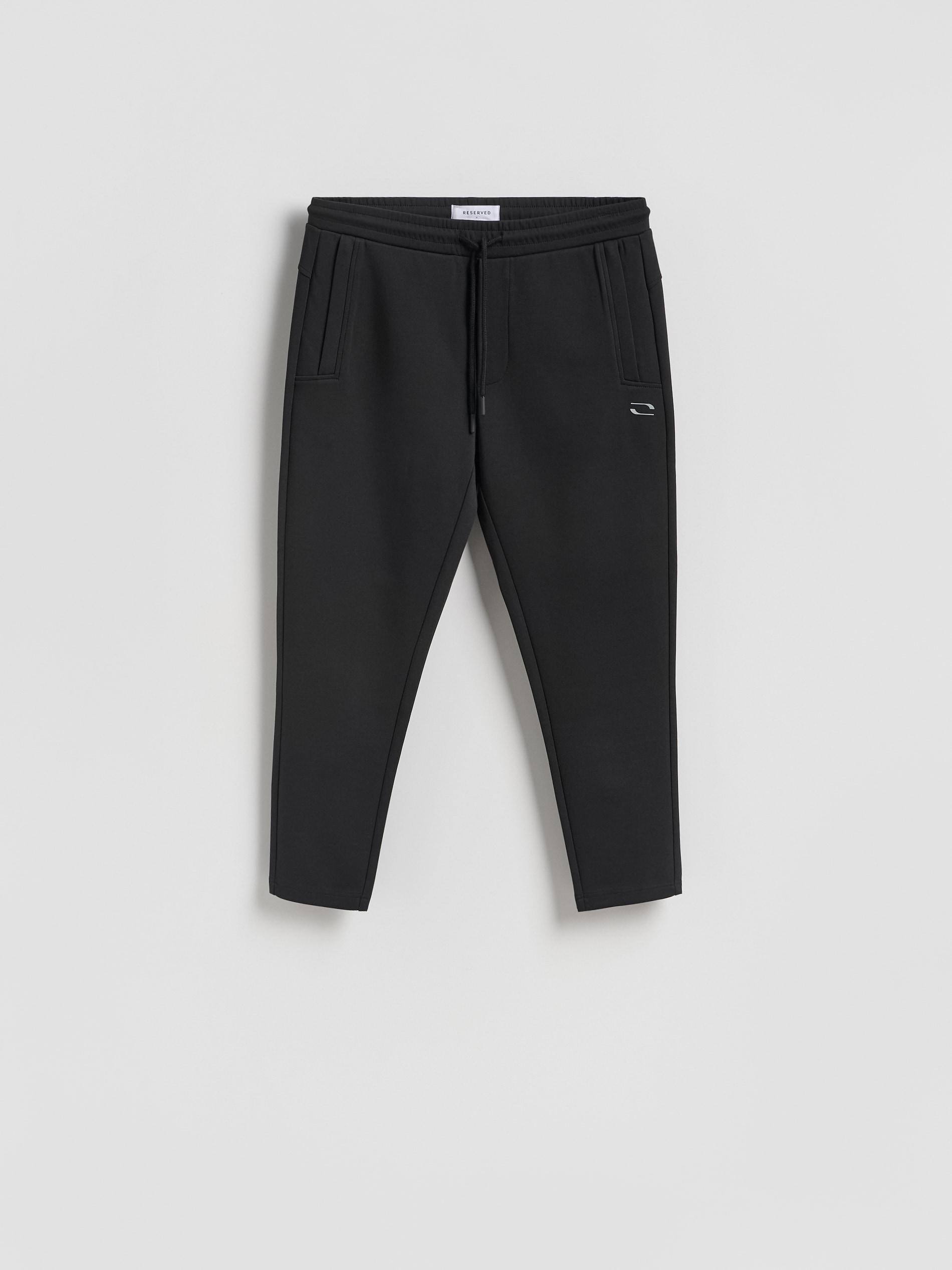 Black Slim Sweatpants, Black, medium