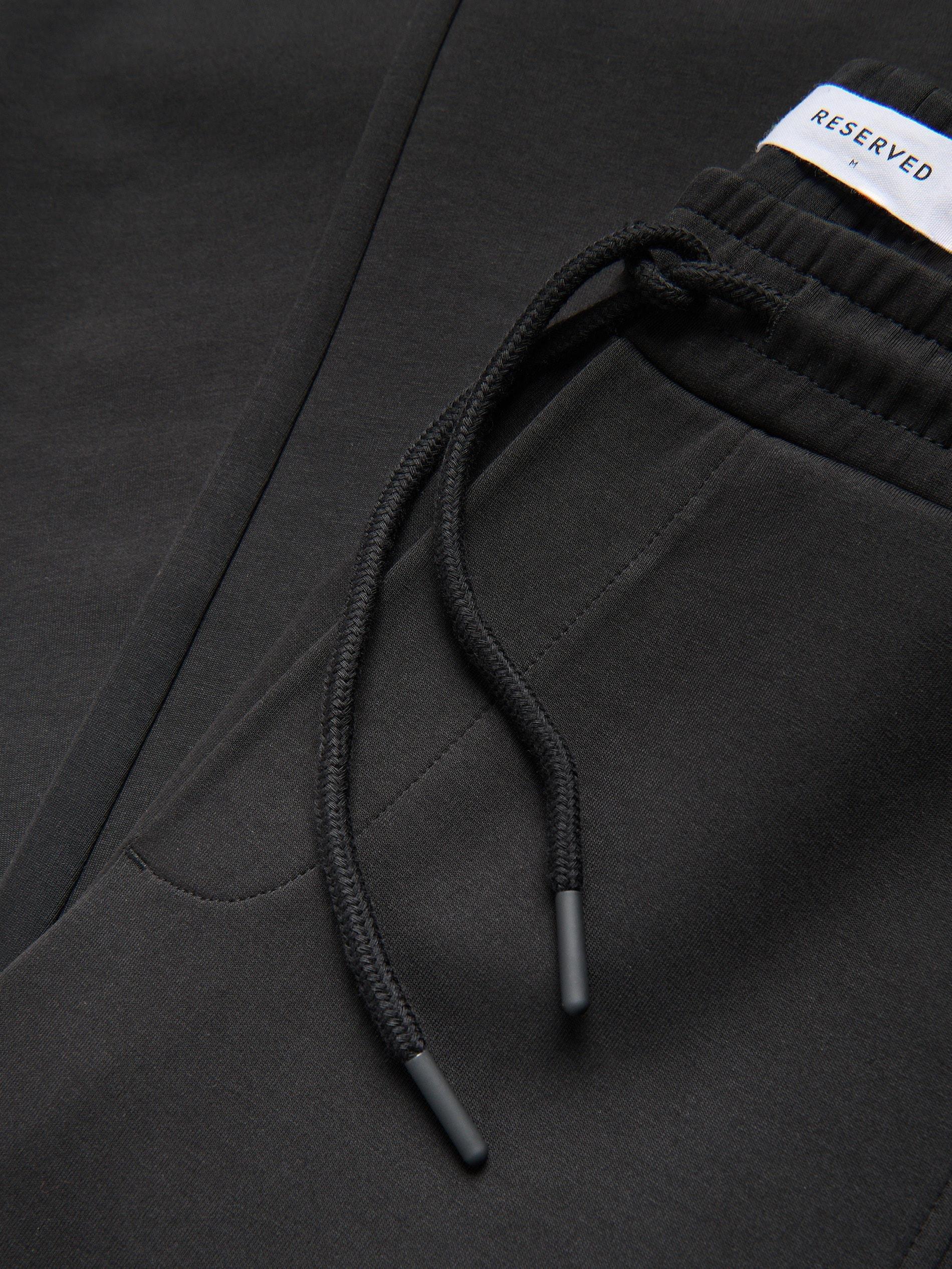 Black Slim Sweatpants, Black, medium