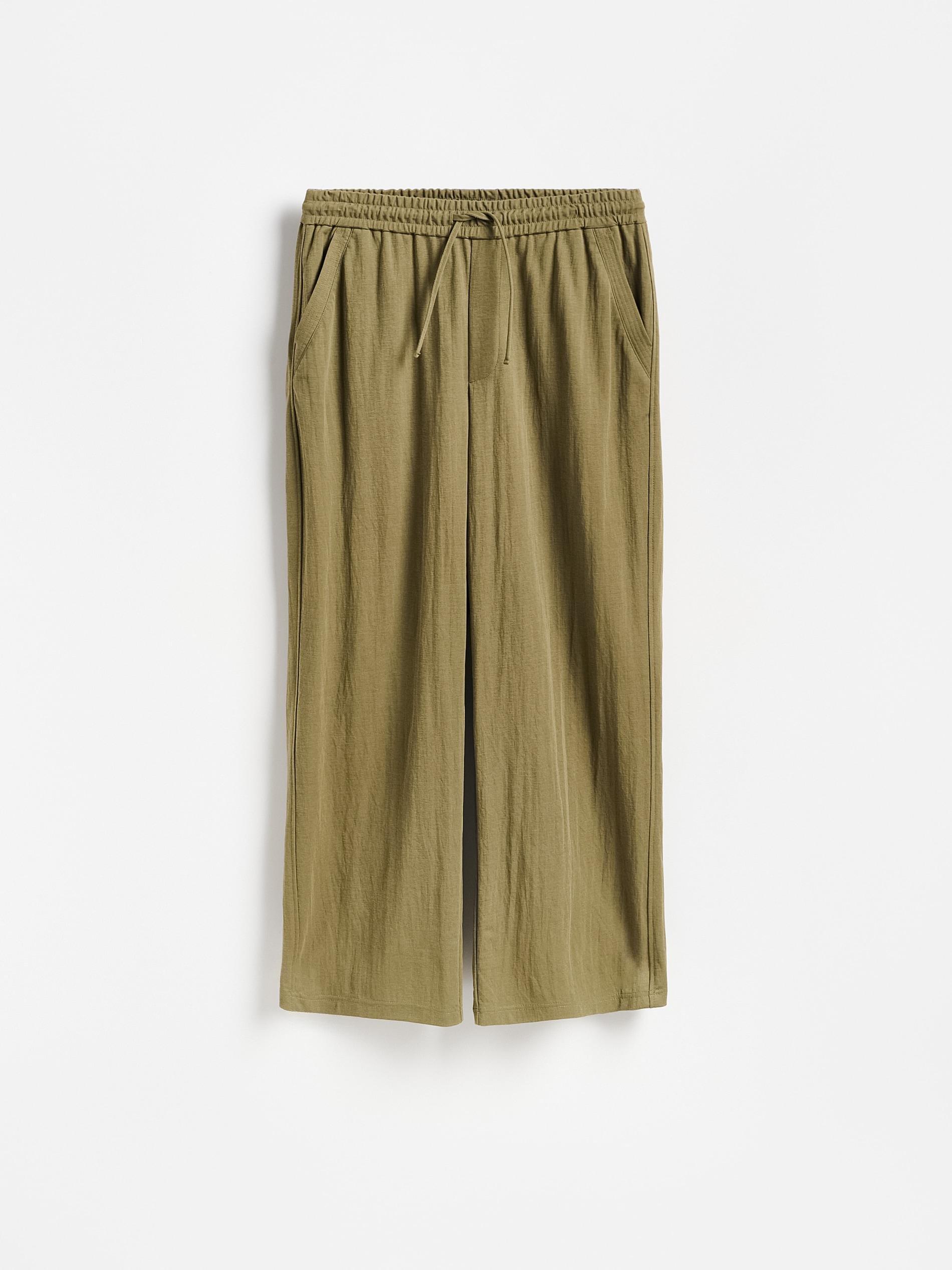 Green Trousers With Tie Detail, Khaki, large image number 3