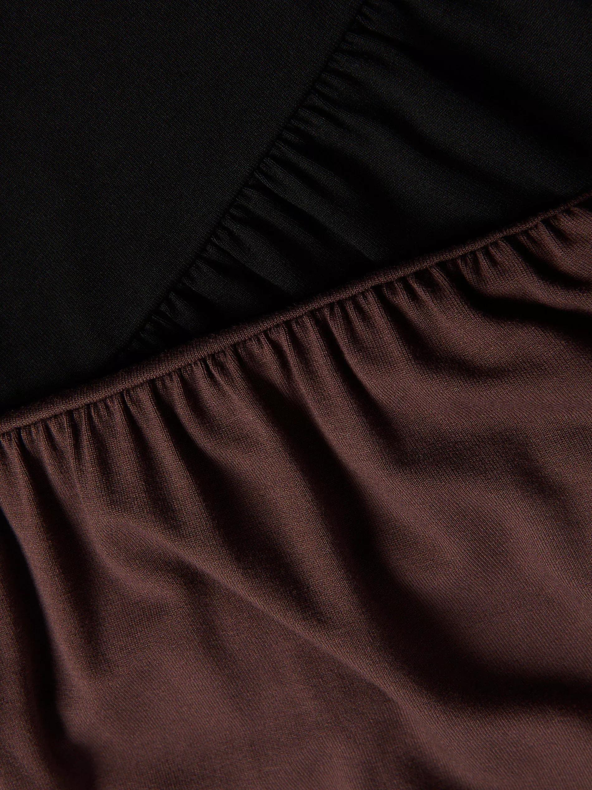 Brown Viscose Rich Long Sleeve T-Shirt, Brown, large image number 5