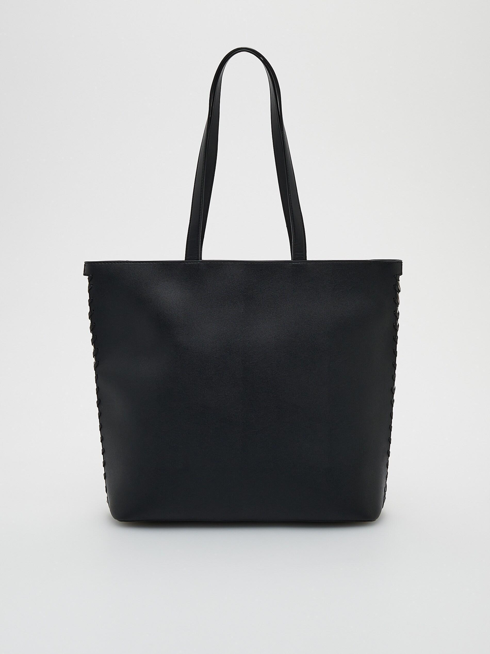 Black Shopper Bag, , large image number 0