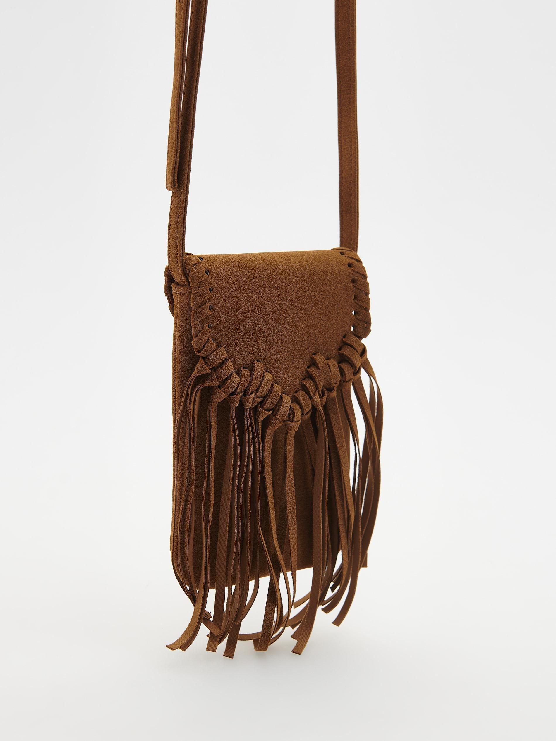 Brown Fringe Handbag, Kids Girls, Brown, large image number 2