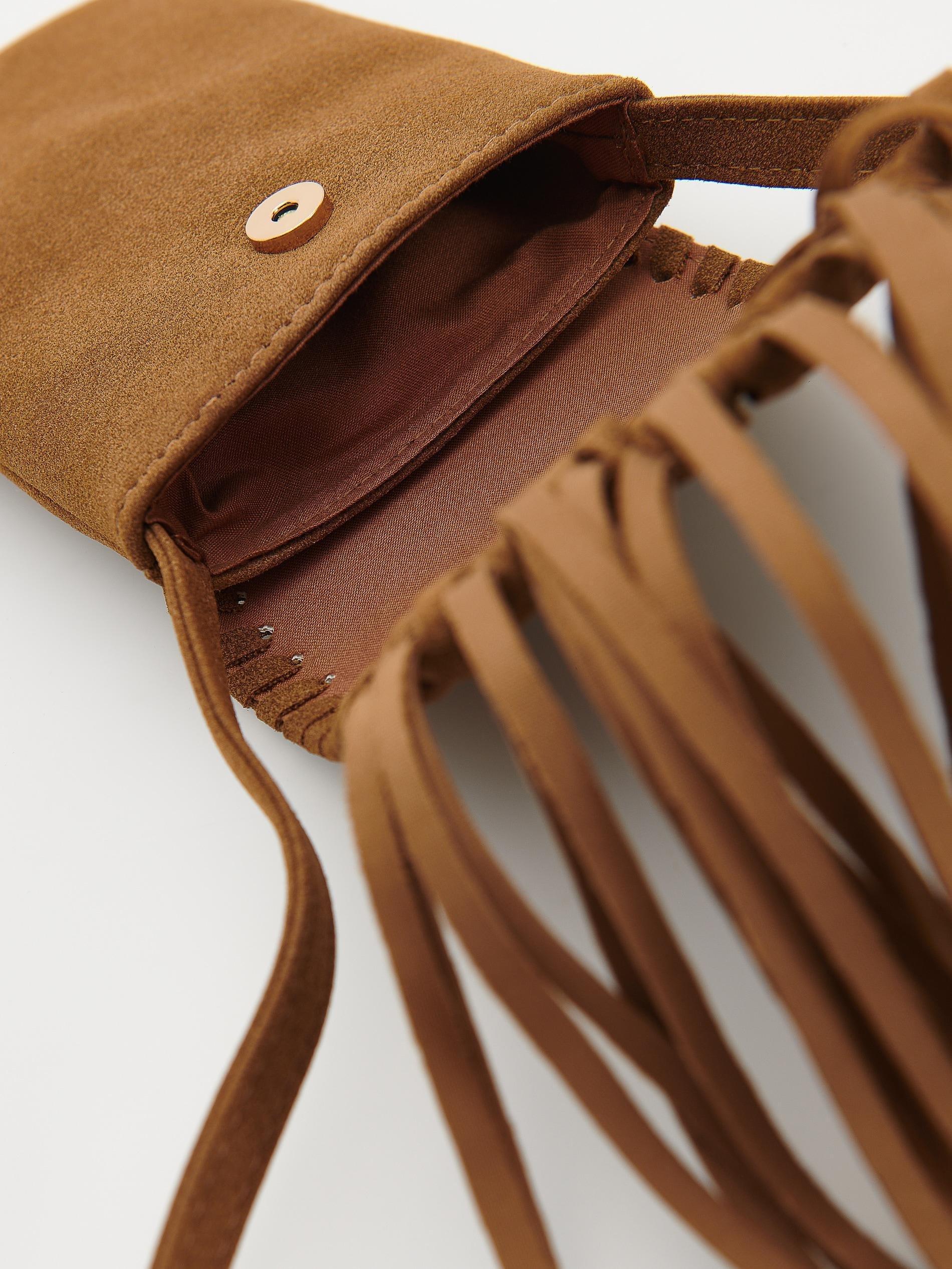 Brown Fringe Handbag, Kids Girls, Brown, large image number 4