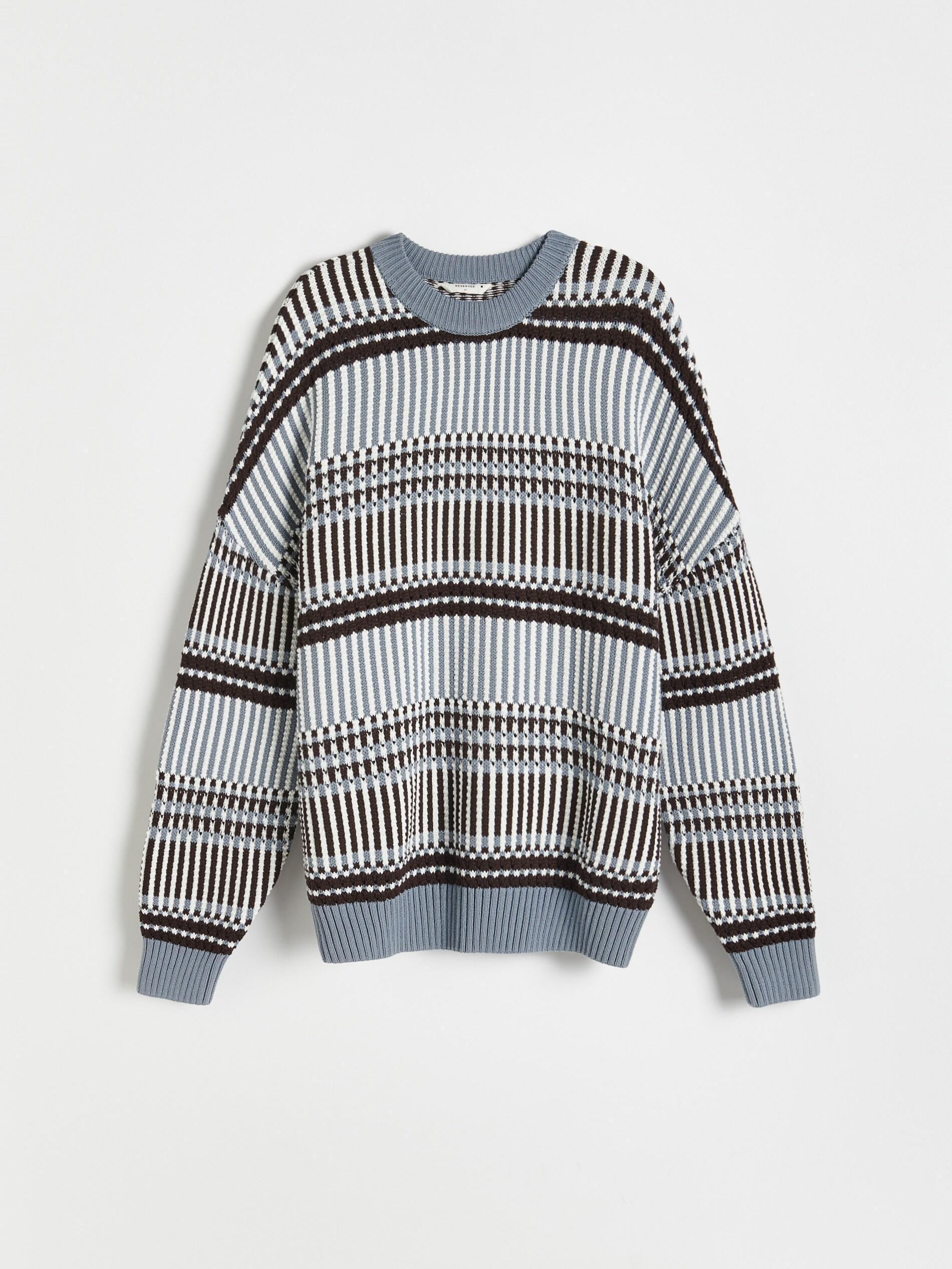 Cream Cotton Sweater In A Structured Knit, Men, , large image number 4