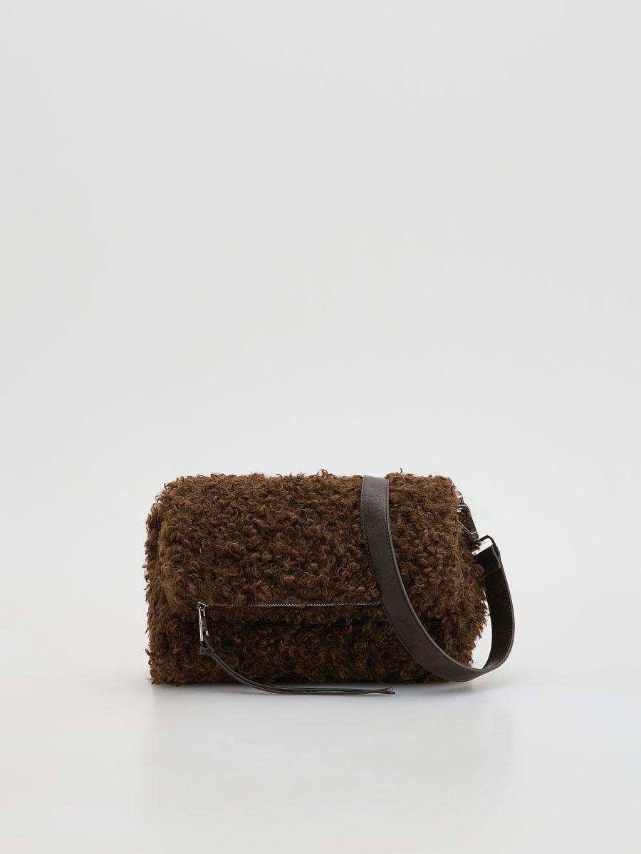 Brown Handbag, Brown, large image number 0