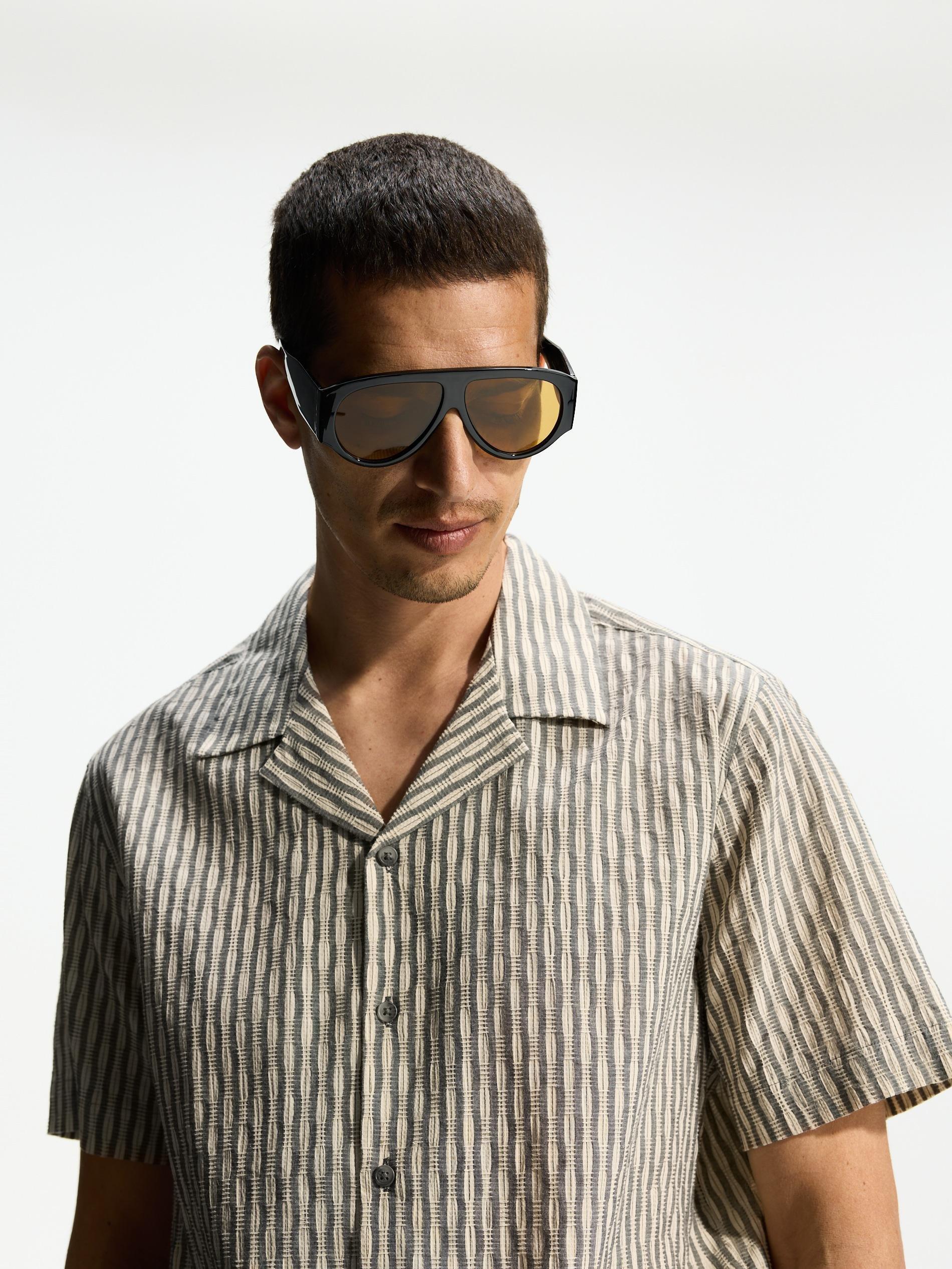 Grey Regular Fit Patterned Shirt, Grey, large image number 0