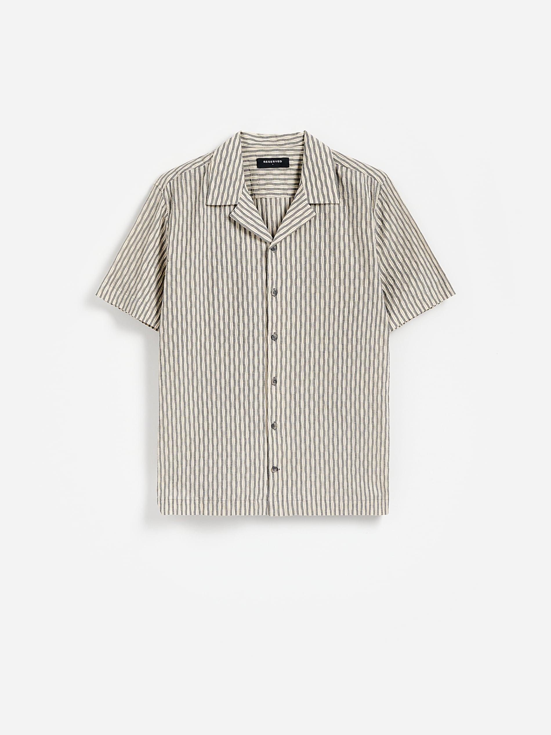 Grey Regular Fit Patterned Shirt, Grey, large image number 3