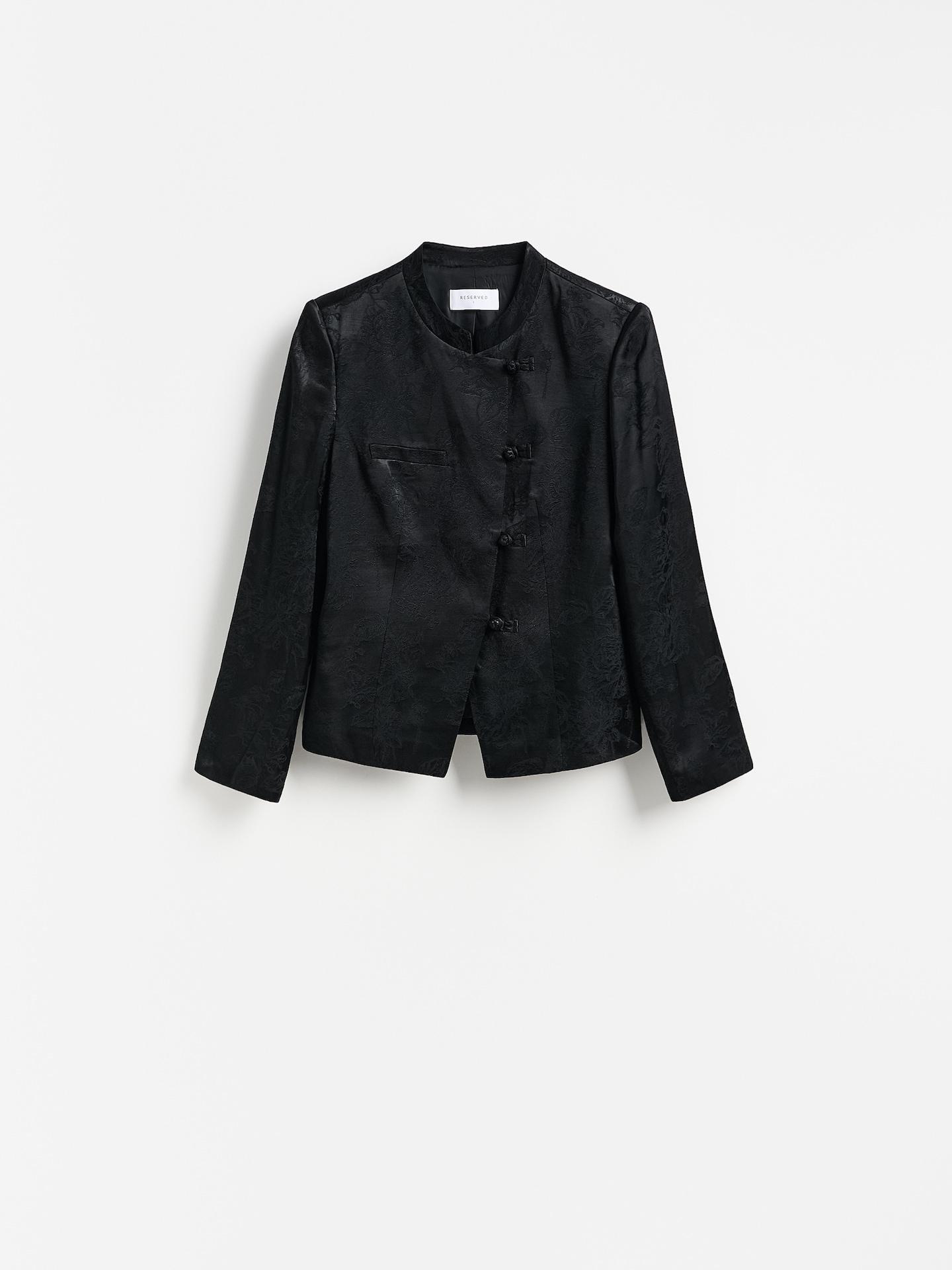 Black Viscose Rich Blazer, Black, large image number 5