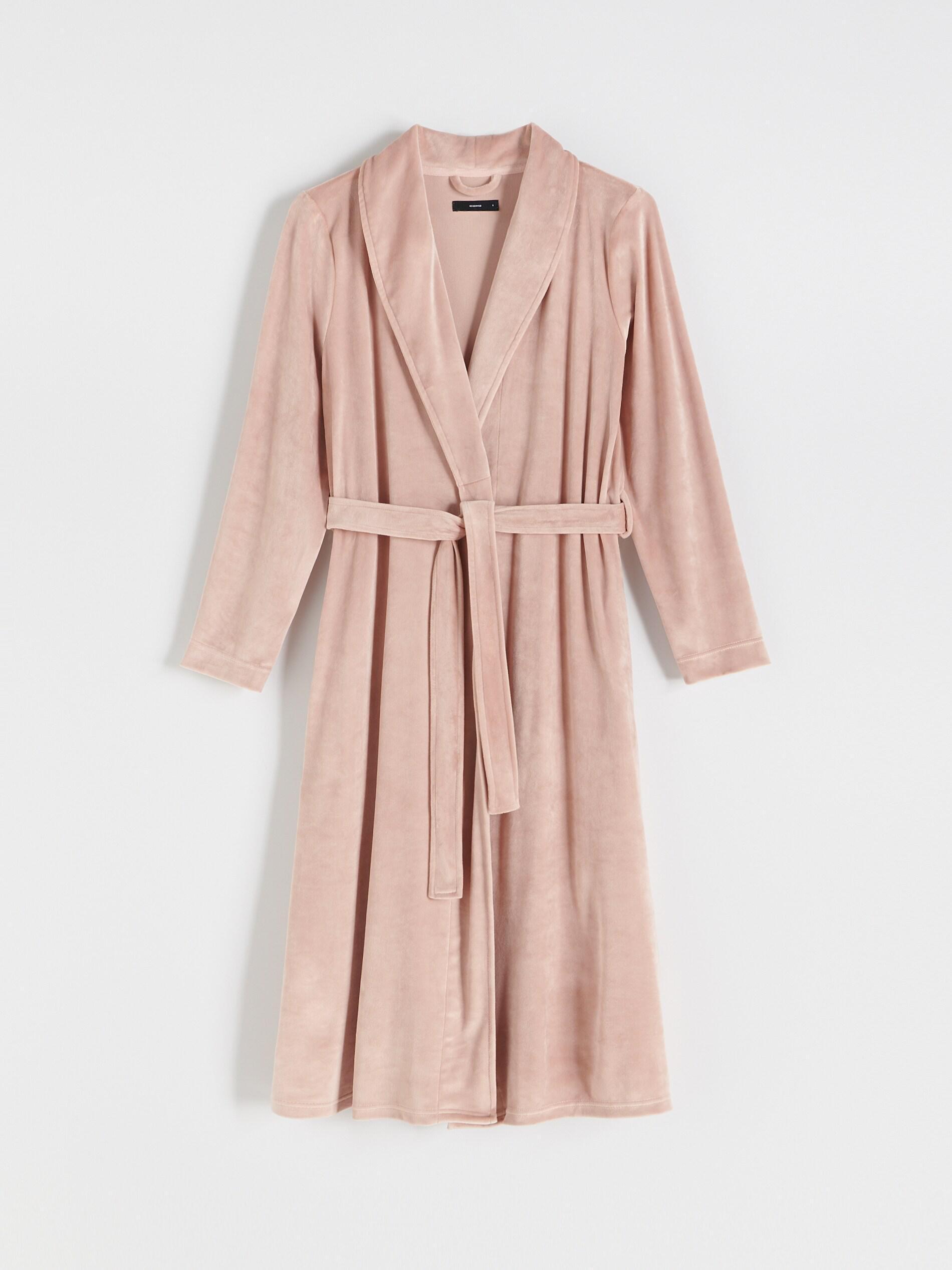 Beige Velour Dressing Gown, , large image number 0