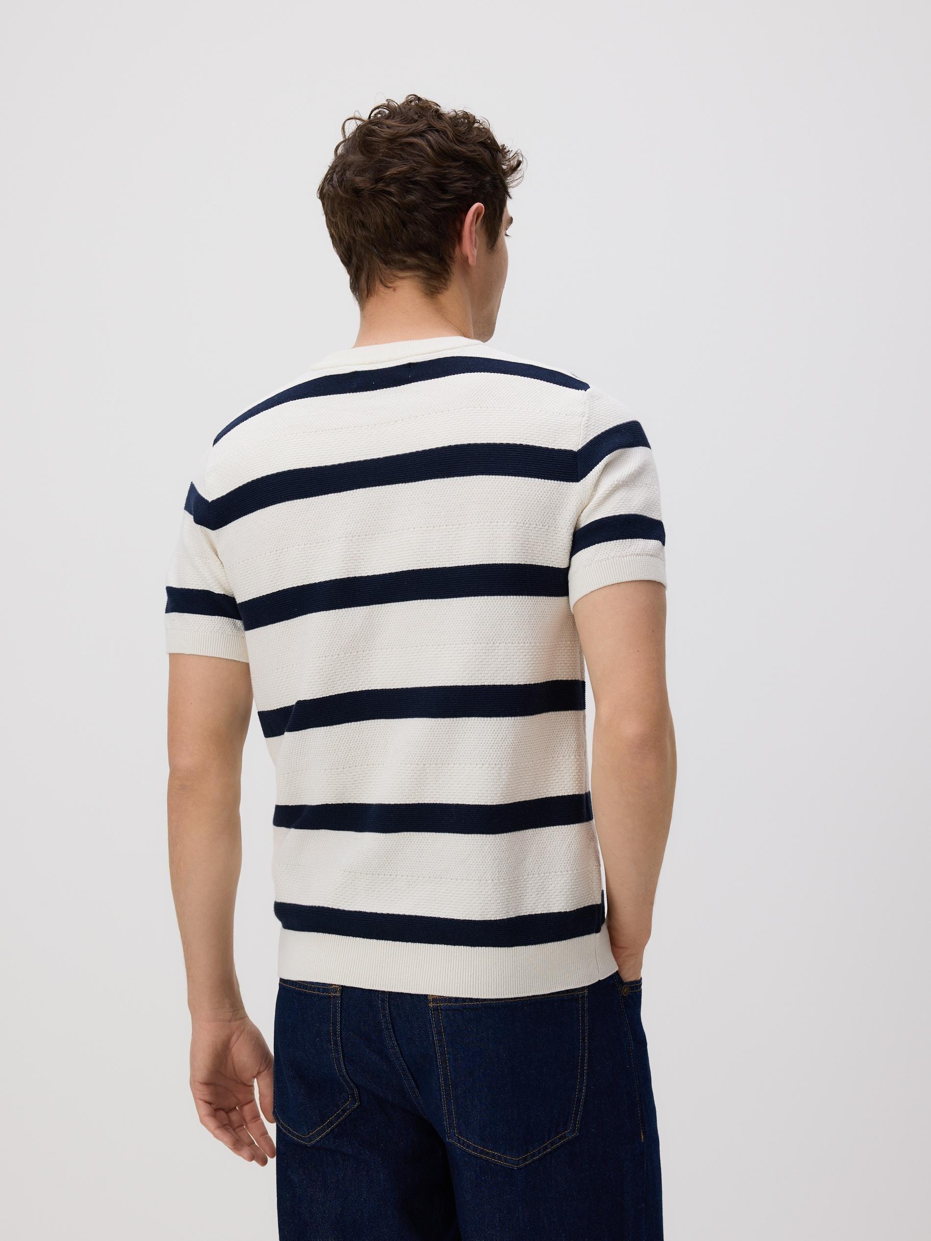 Navy Short Sleeve Cotton Jumper, Navy, large image number 1