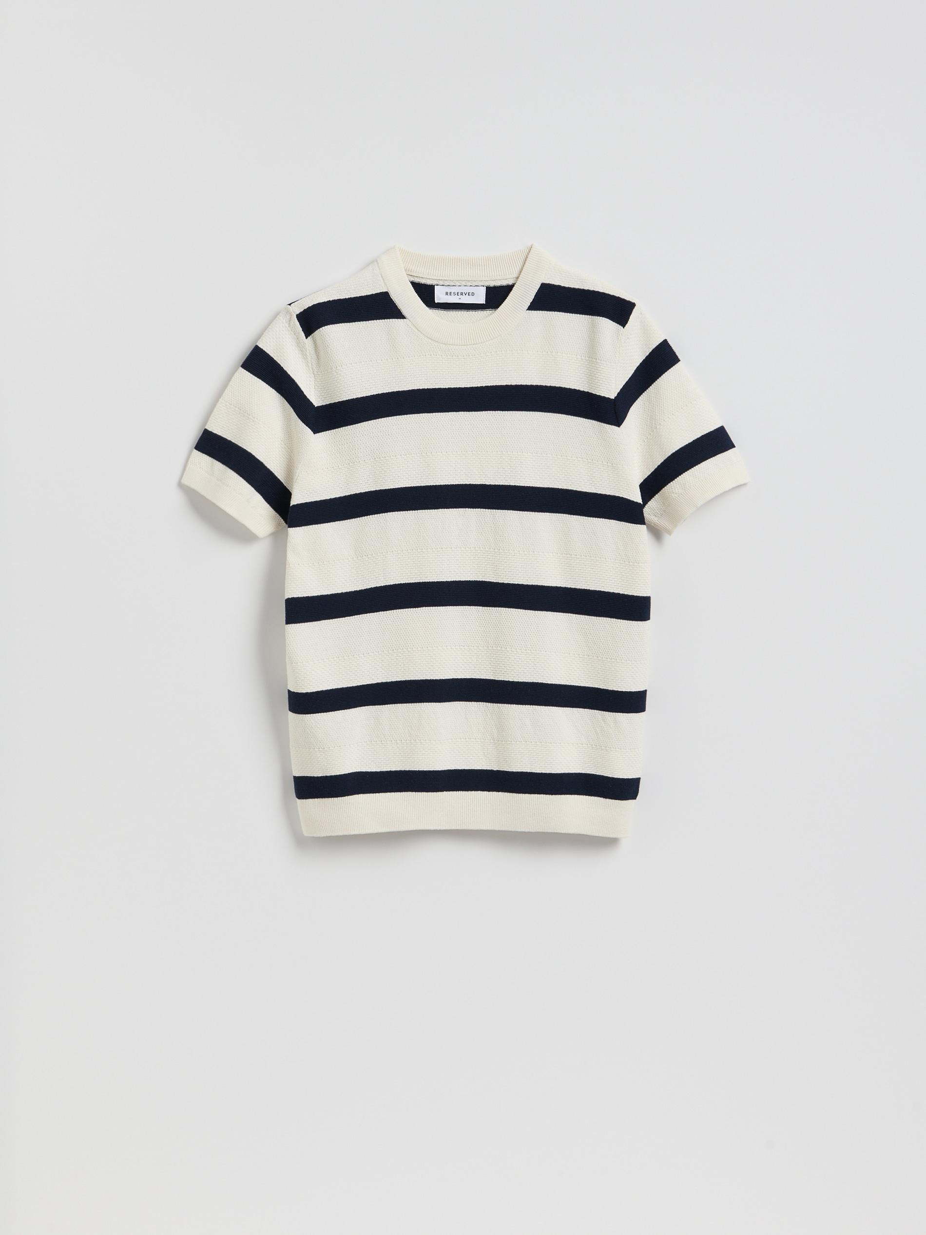 Navy Short Sleeve Cotton Jumper, Navy, large image number 4