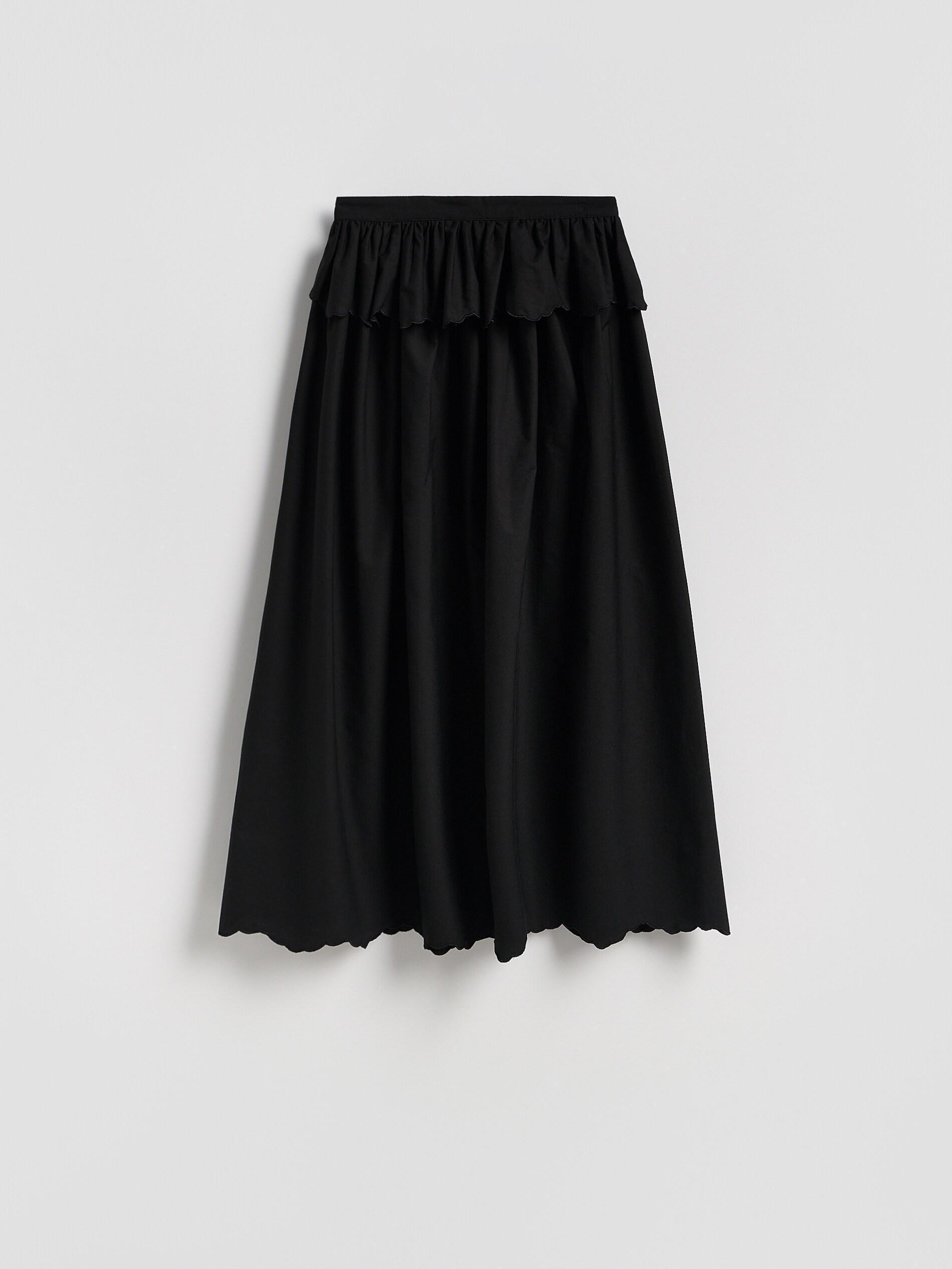 Black Peplum Skirt, Black, large image number 3