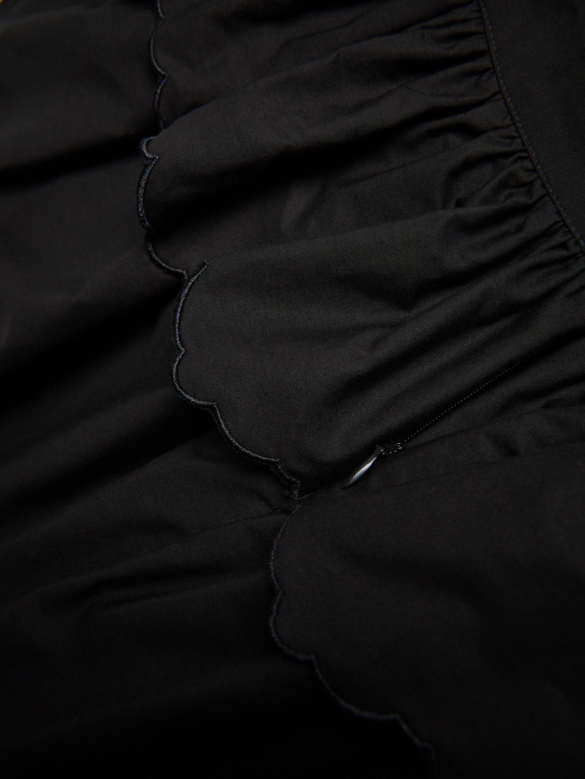 Black Peplum Skirt, Black, large image number 4