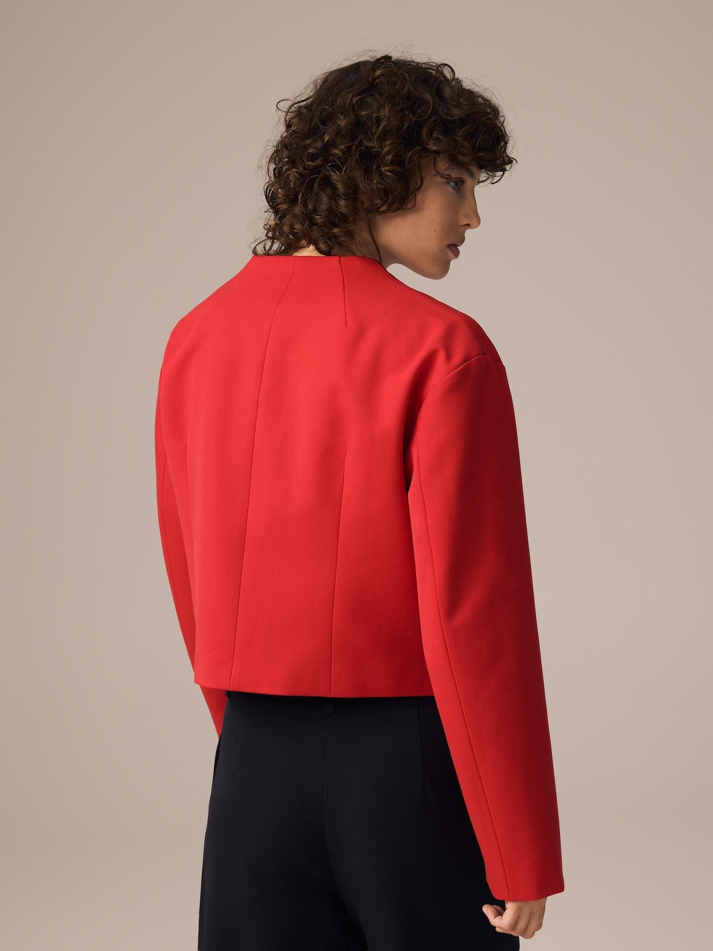 Red Blazer With Mandarin Fastening, Red, large image number 3