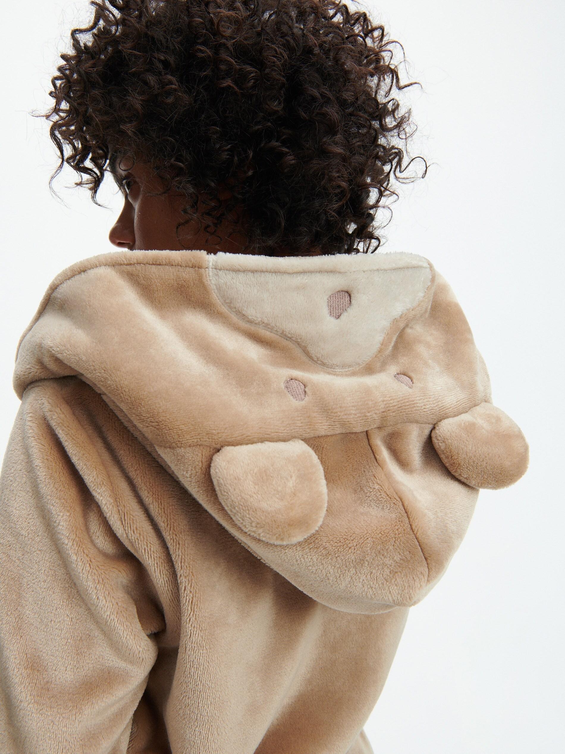Brown Soft Dressing Gown With Ears, , large image number 2