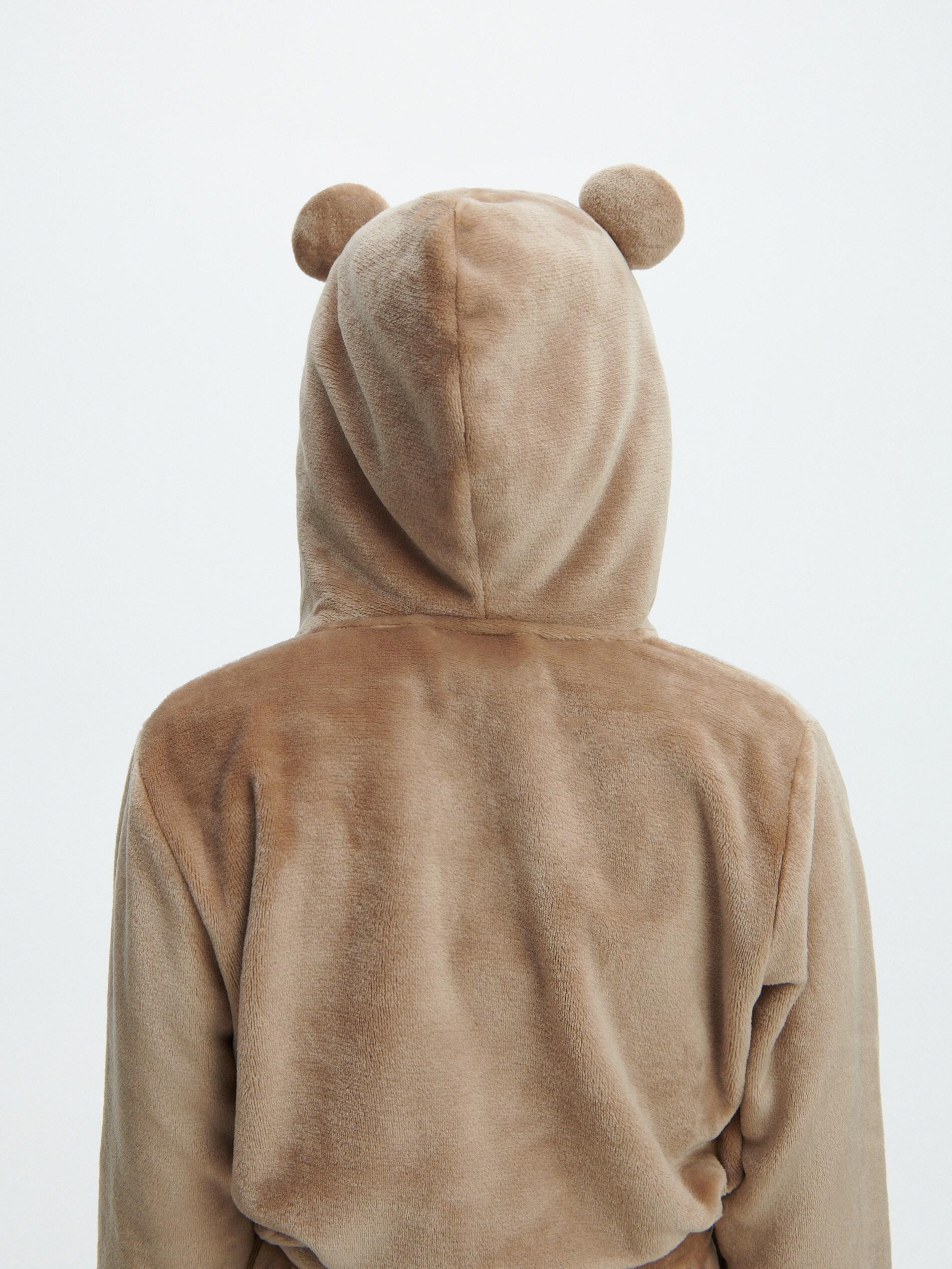 Brown Soft Dressing Gown With Ears, , large image number 3