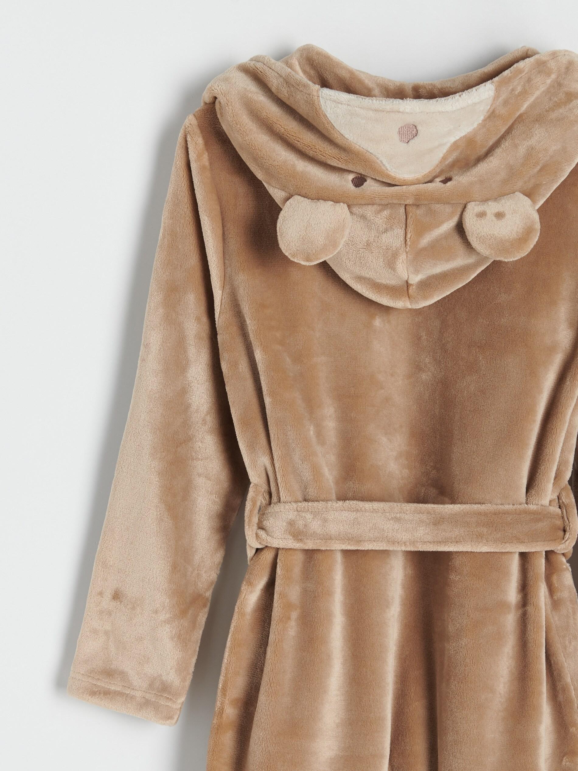Brown Soft Dressing Gown With Ears, , large image number 4