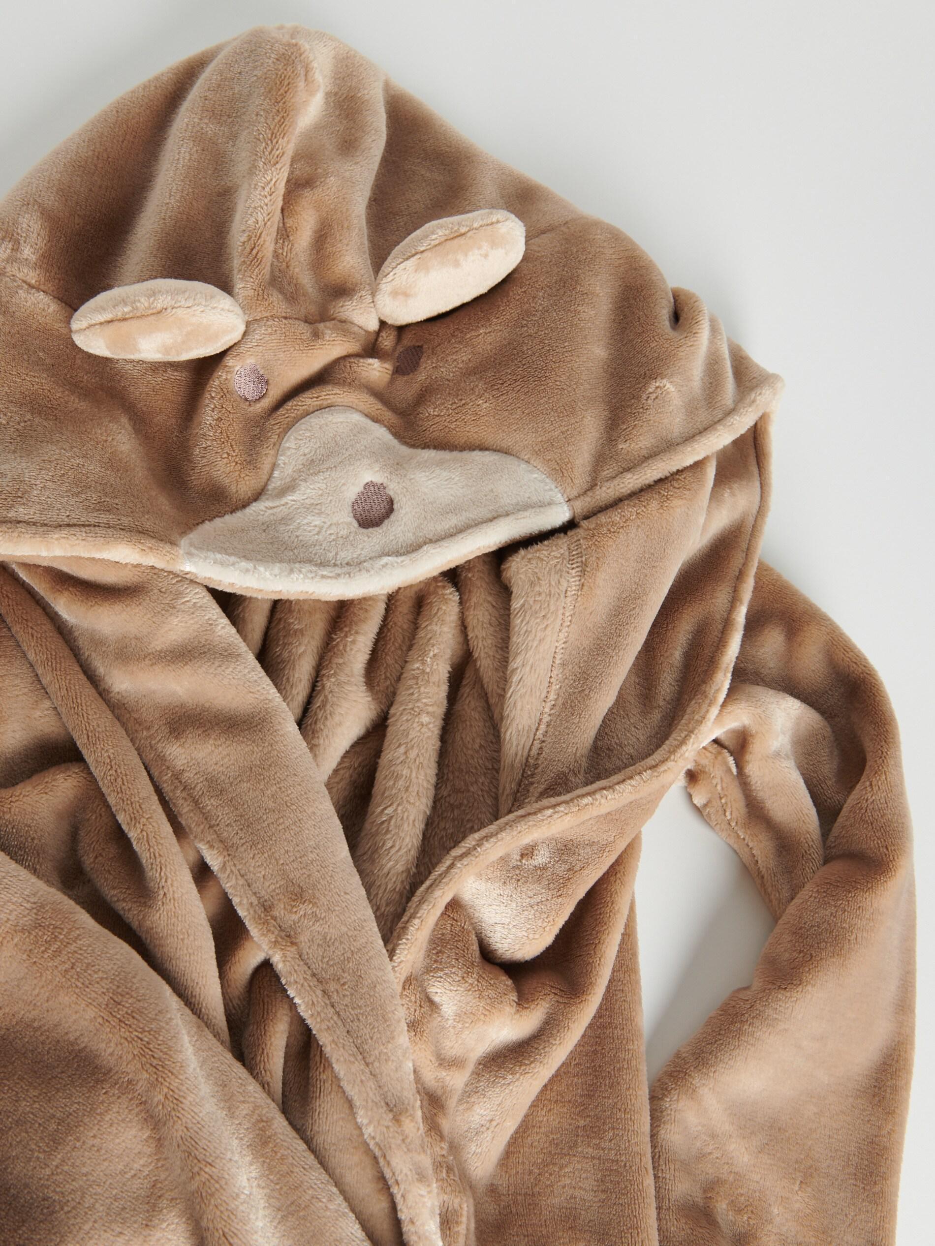 Brown Soft Dressing Gown With Ears, , large image number 6