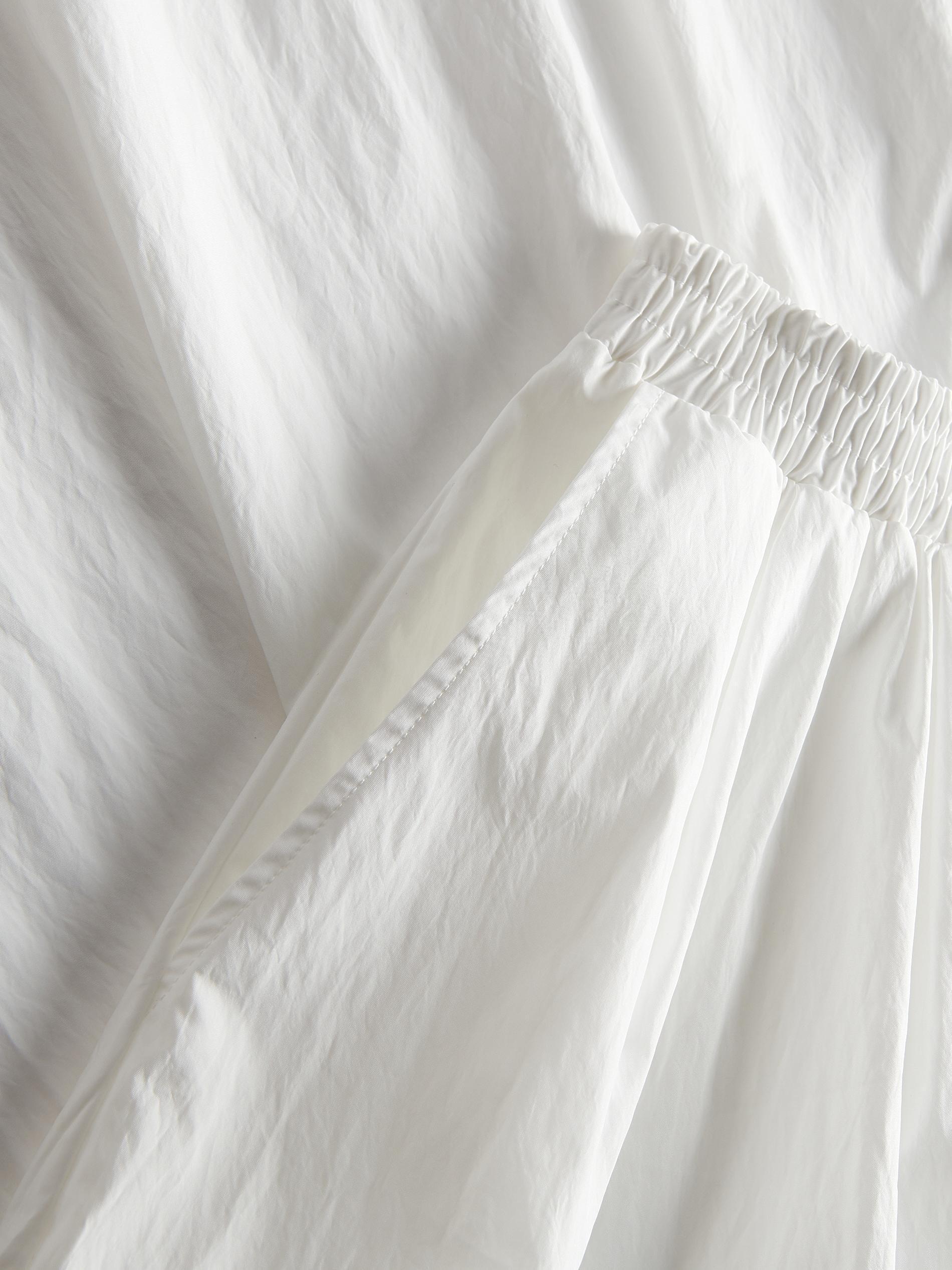 White Flared Midi Skirt, , large image number 6