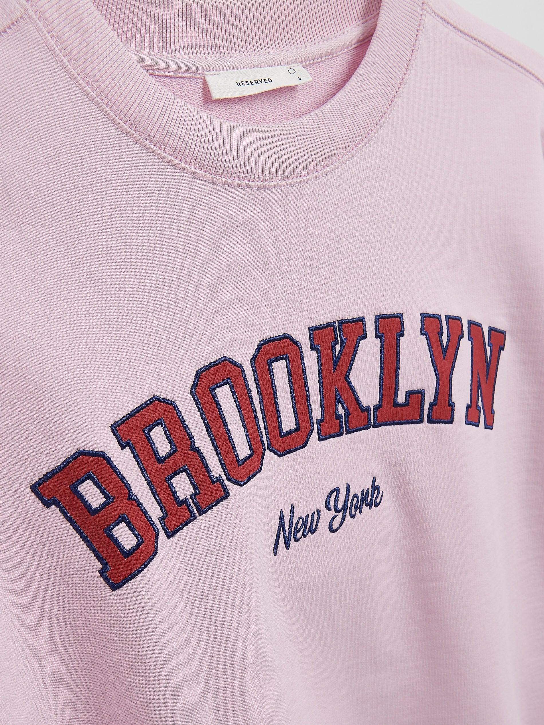 PINK Hoodie with embroidered slogan, Pink, large image number 5