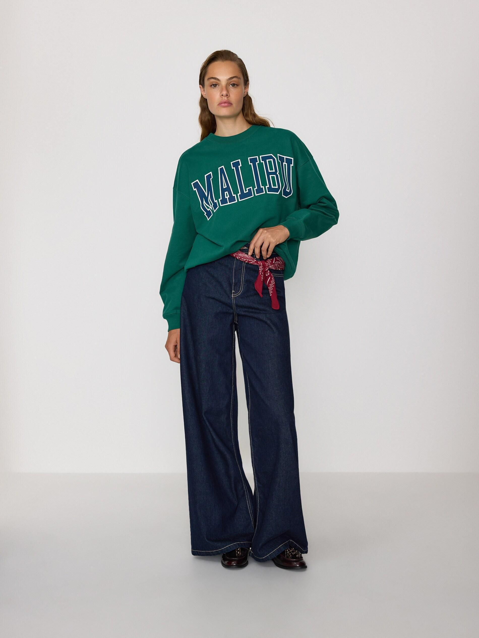 GREEN Printed sweatshirt, Green, medium